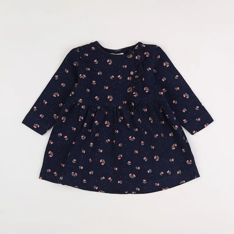 Vertbaudet - robe bleu - 12 mois
