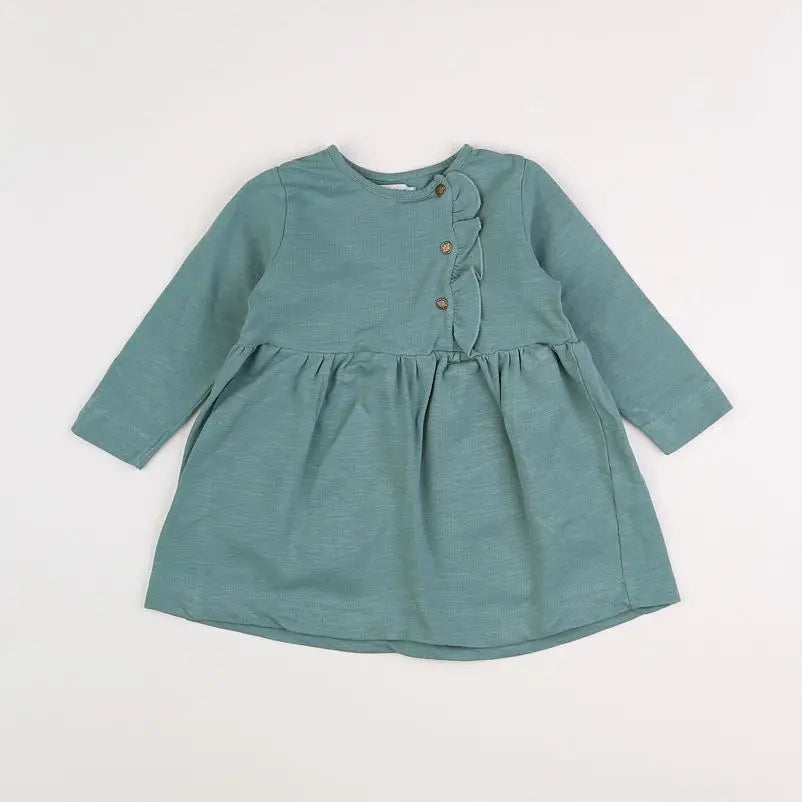 Vertbaudet - robe bleu - 12 mois