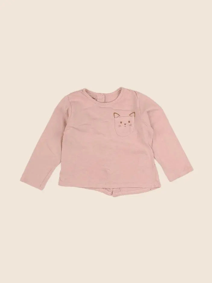 Vertbaudet - tee-shirt rose - 9 mois