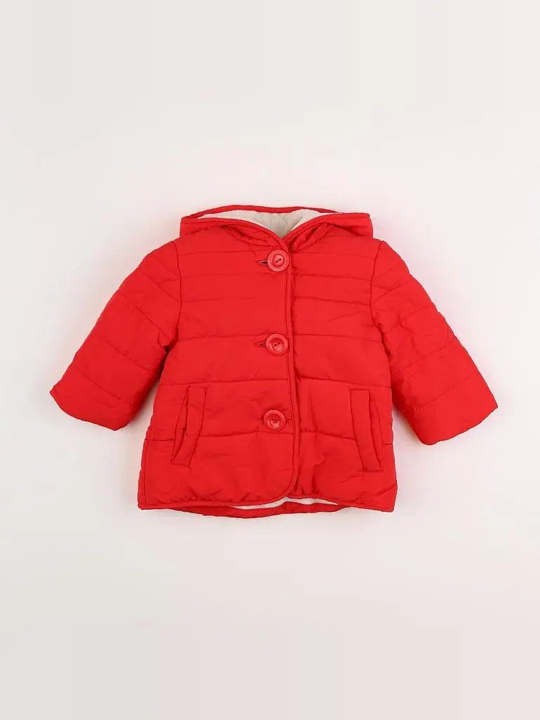 Vertbaudet - doudoune rose - 9 mois