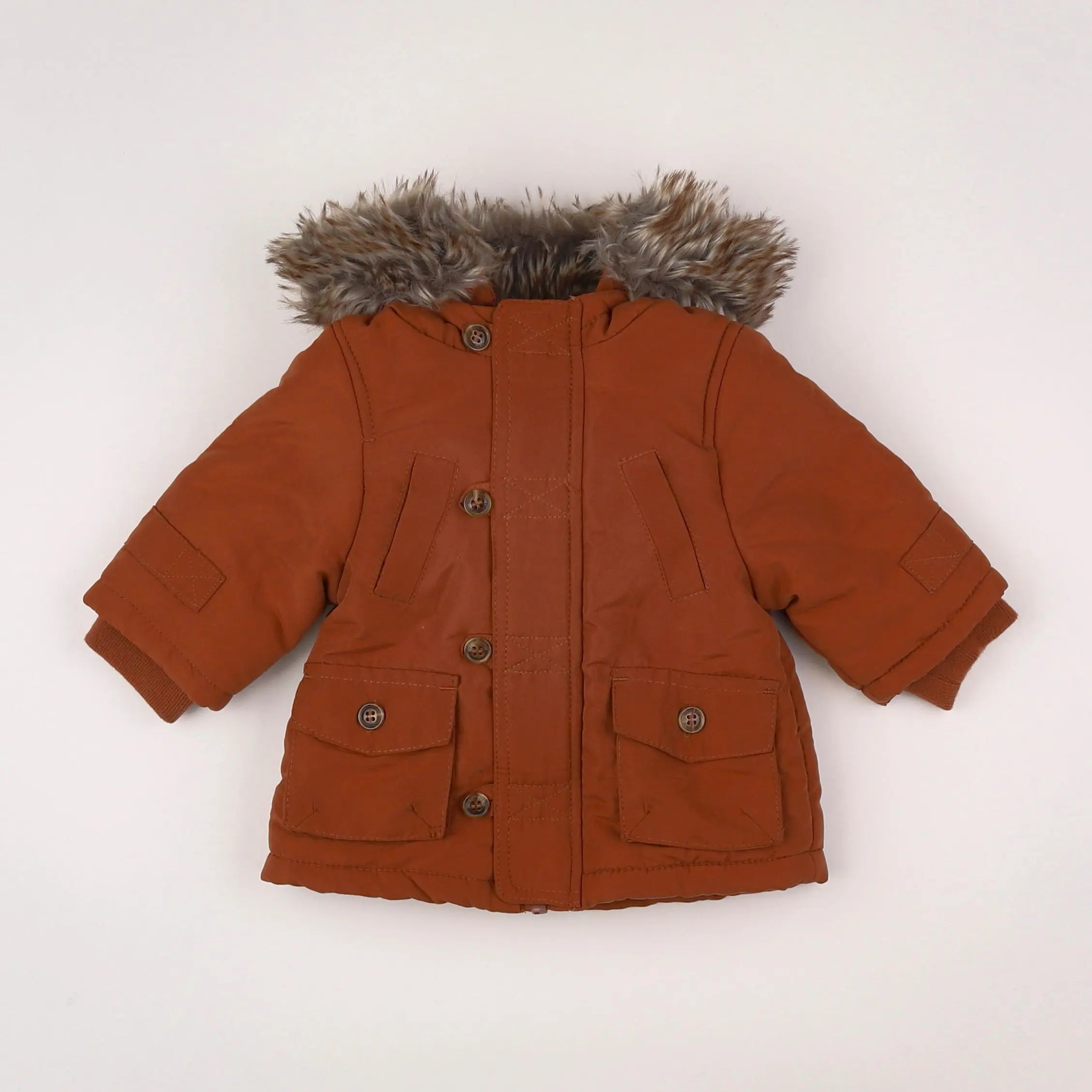 Vertbaudet - parka marron - 3 mois