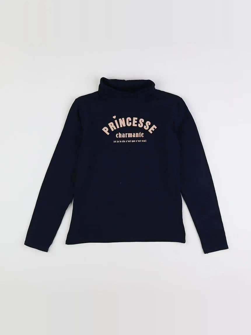 Vertbaudet - sous-pull bleu - 8 ans