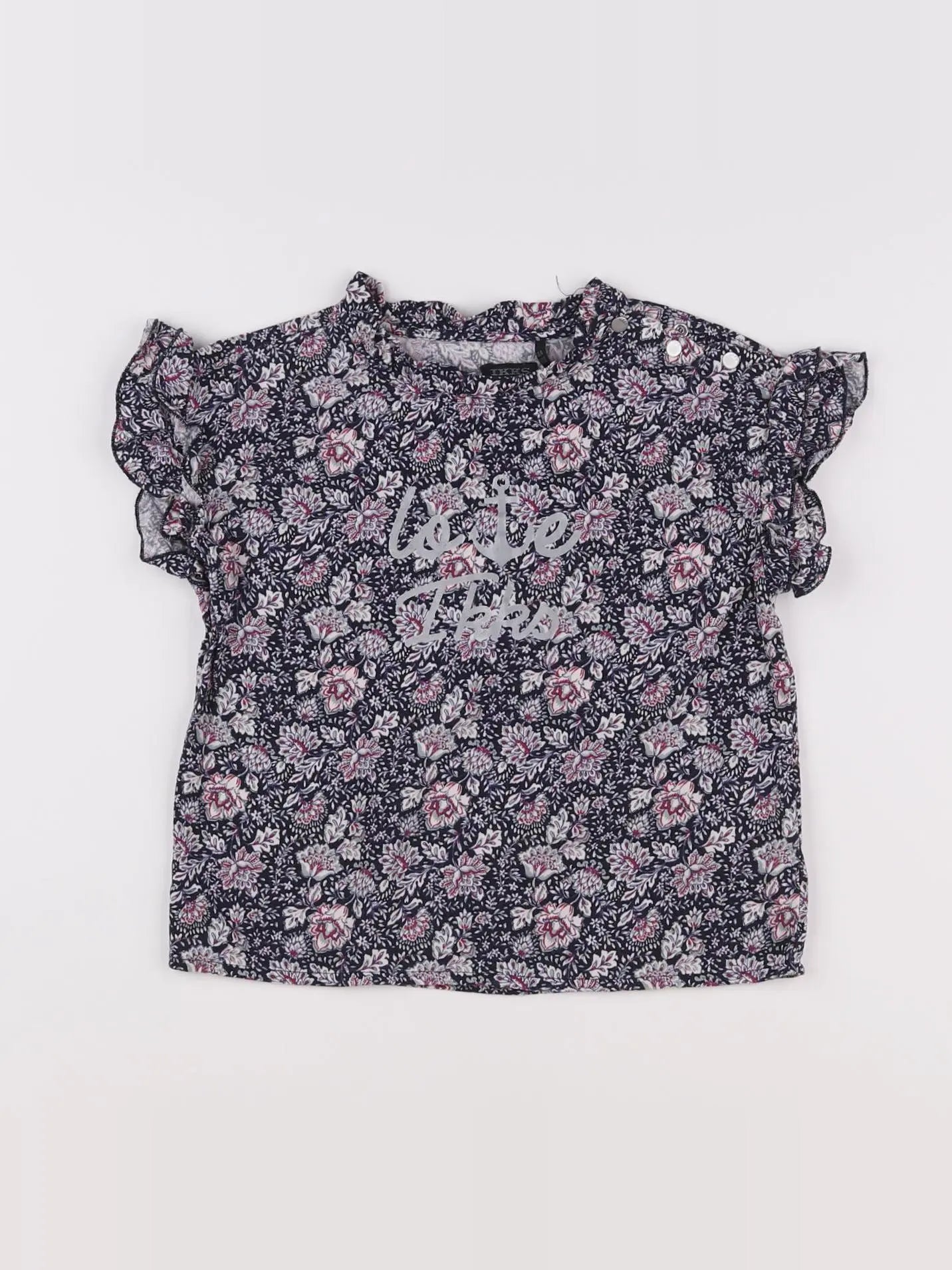 IKKS - blouse bleu - 8 ans
