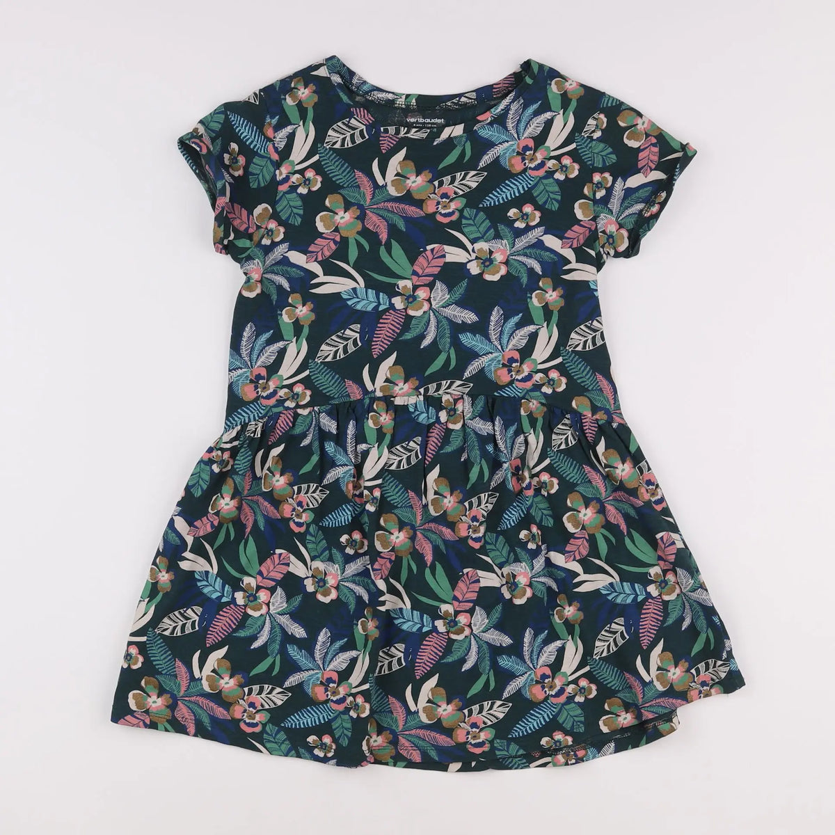 Vertbaudet - robe vert - 8 ans
