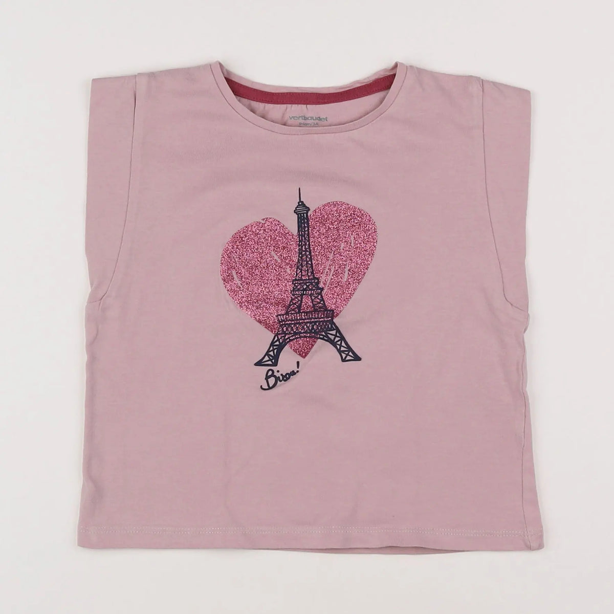 Vertbaudet - tee-shirt rose - 3 ans
