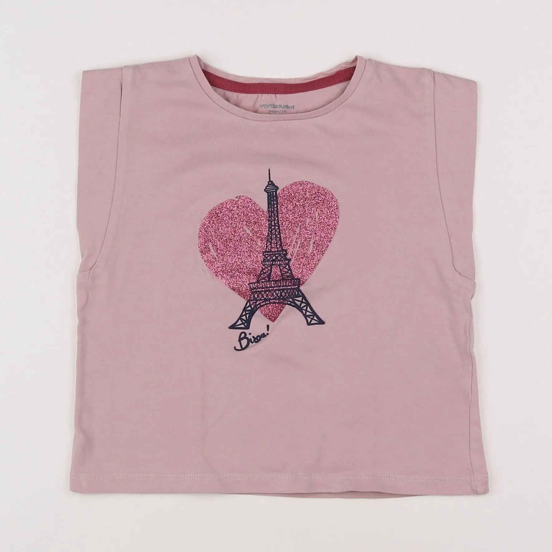 Vertbaudet - tee-shirt rose - 3 ans