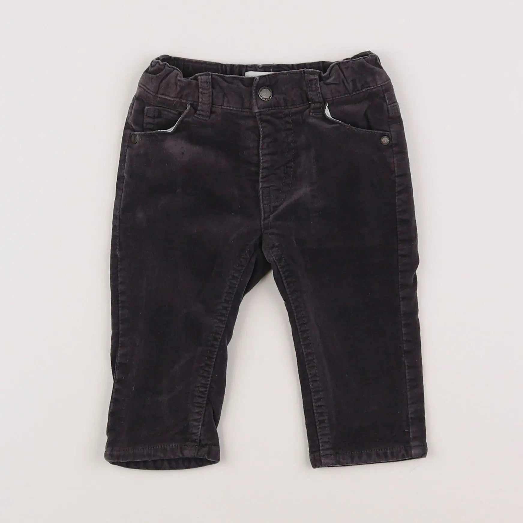 Vertbaudet - pantalon doublé taupe - 6 mois