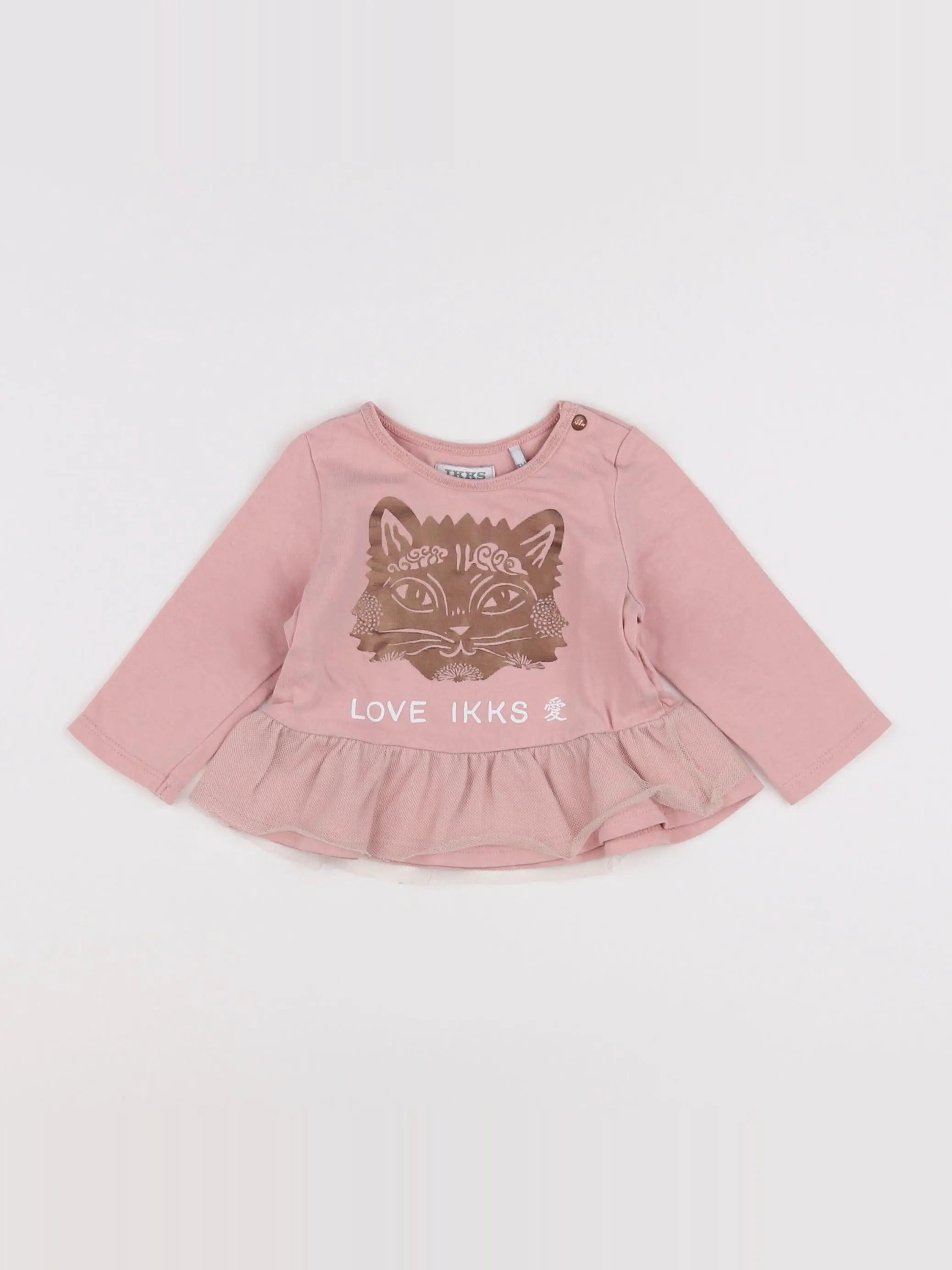 IKKS - tee-shirt rose - 6 mois
