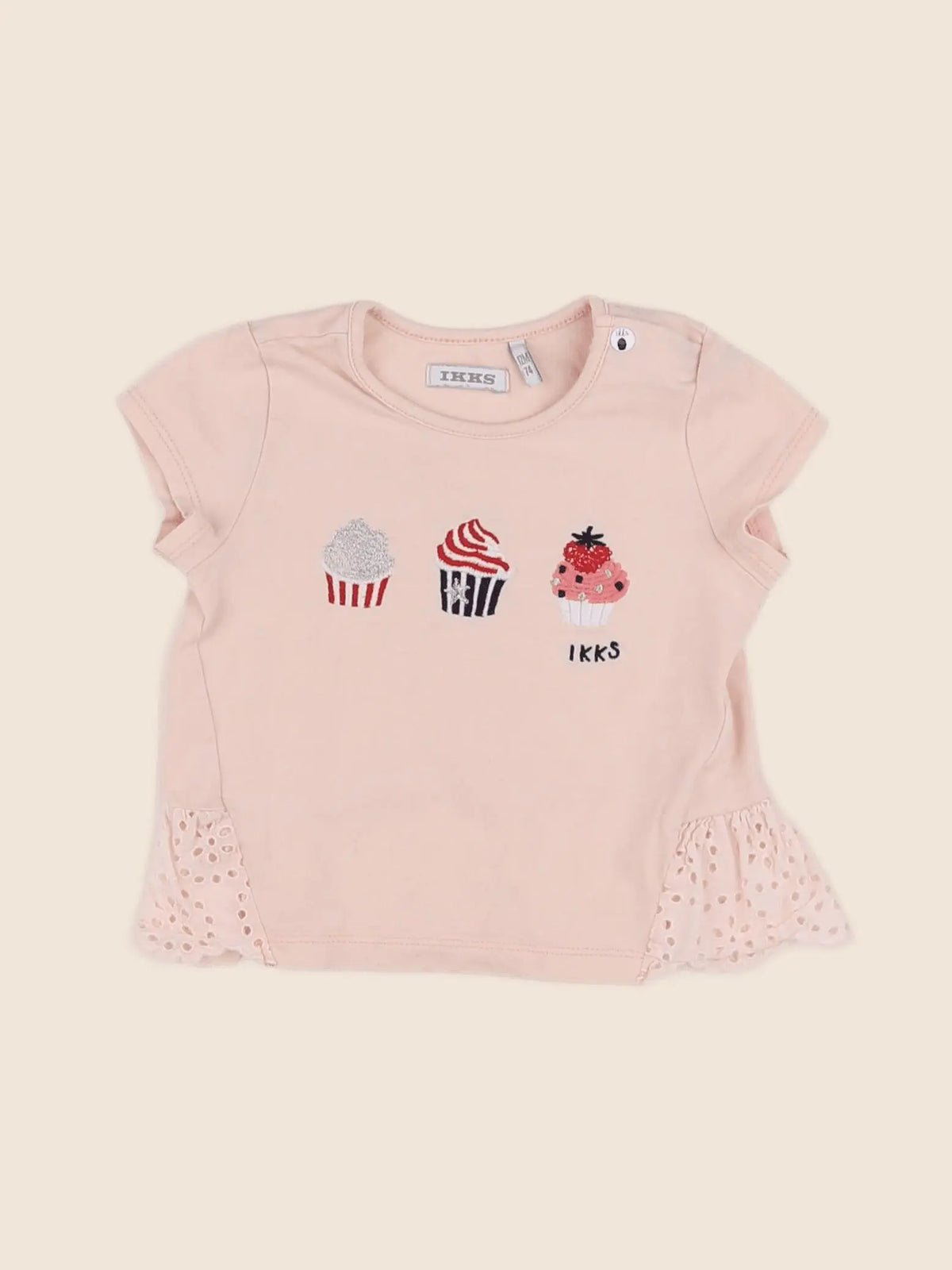 IKKS - tee-shirt rose - 12 mois