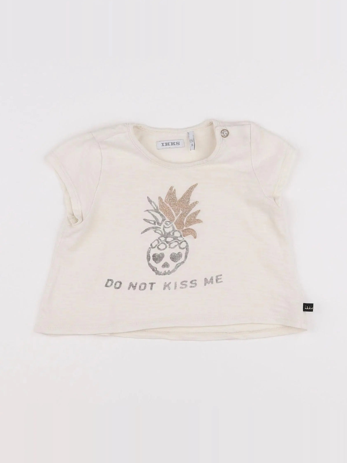 IKKS - tee-shirt beige, or - 12 mois