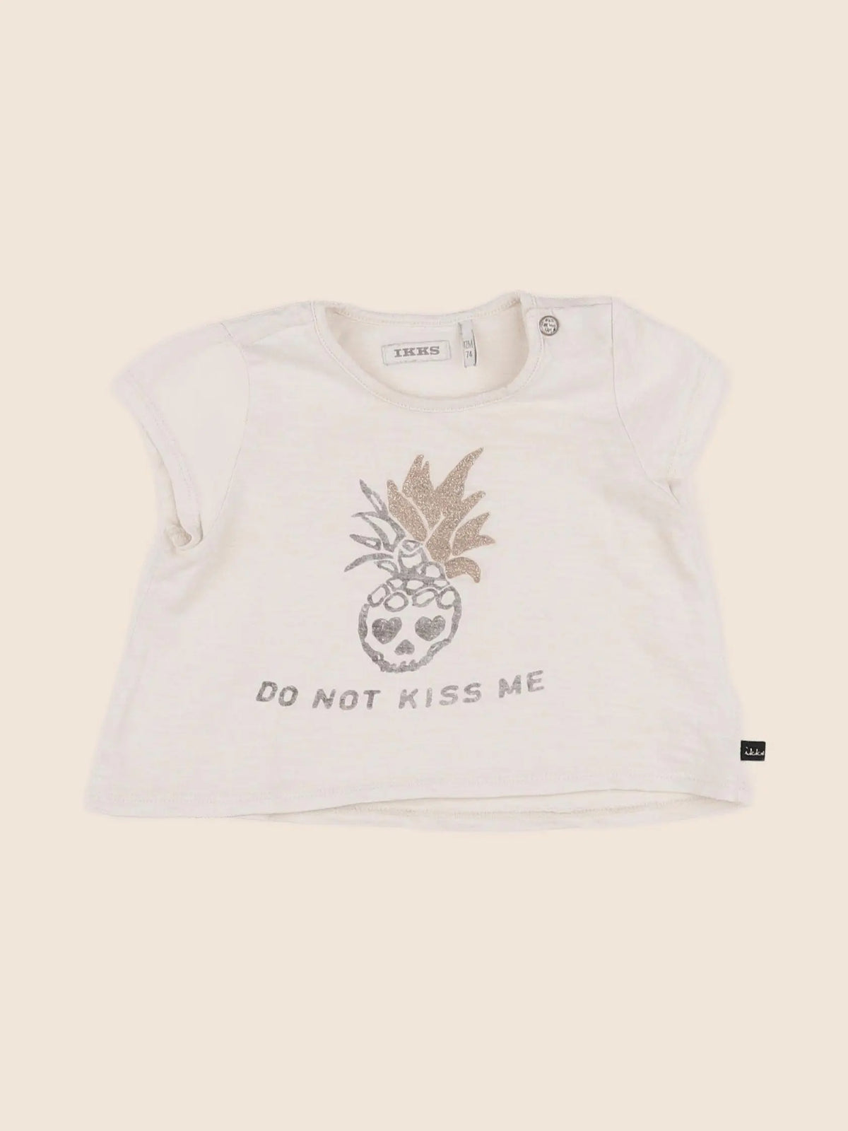 IKKS - tee-shirt beige, or - 12 mois