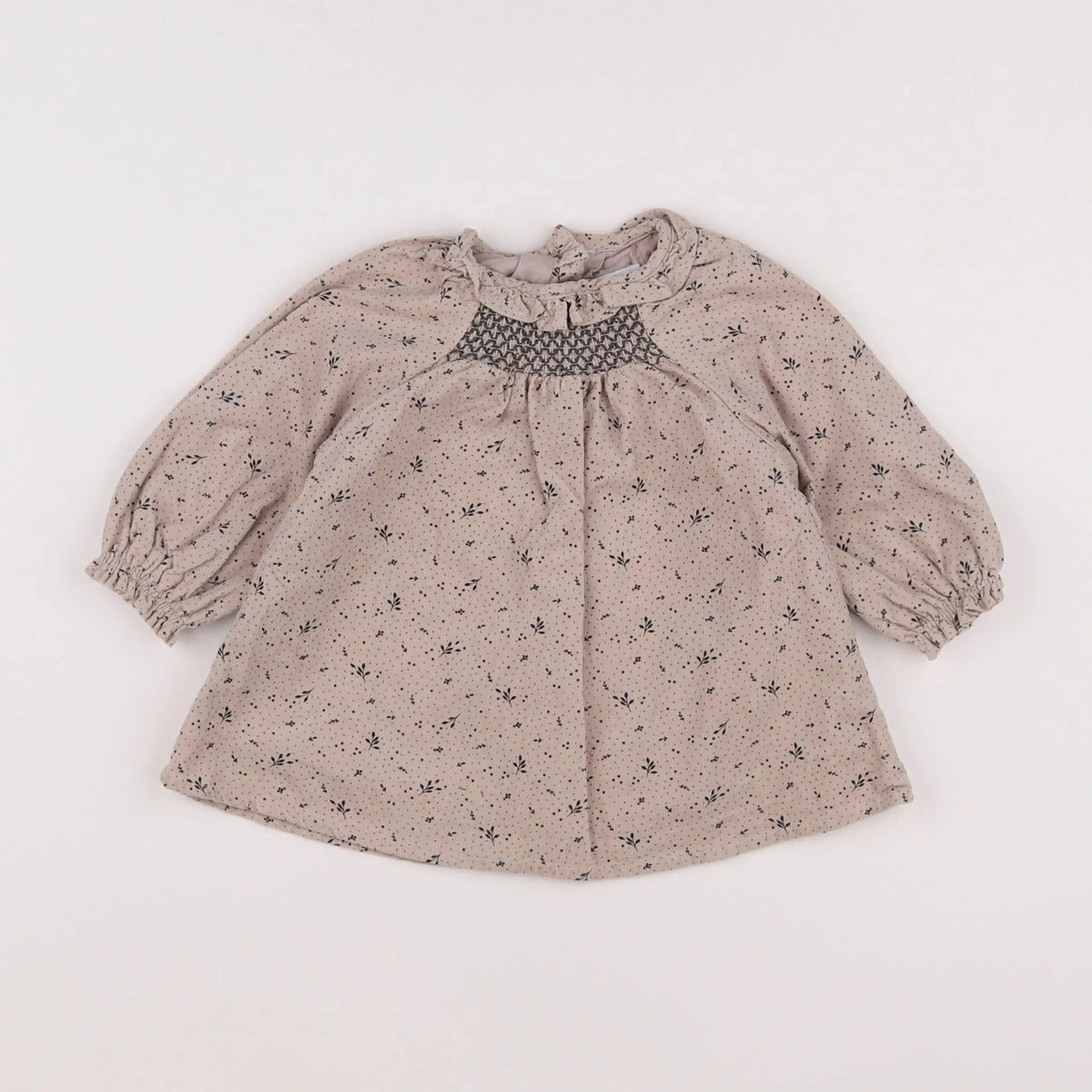 Vertbaudet - robe beige - 6 mois