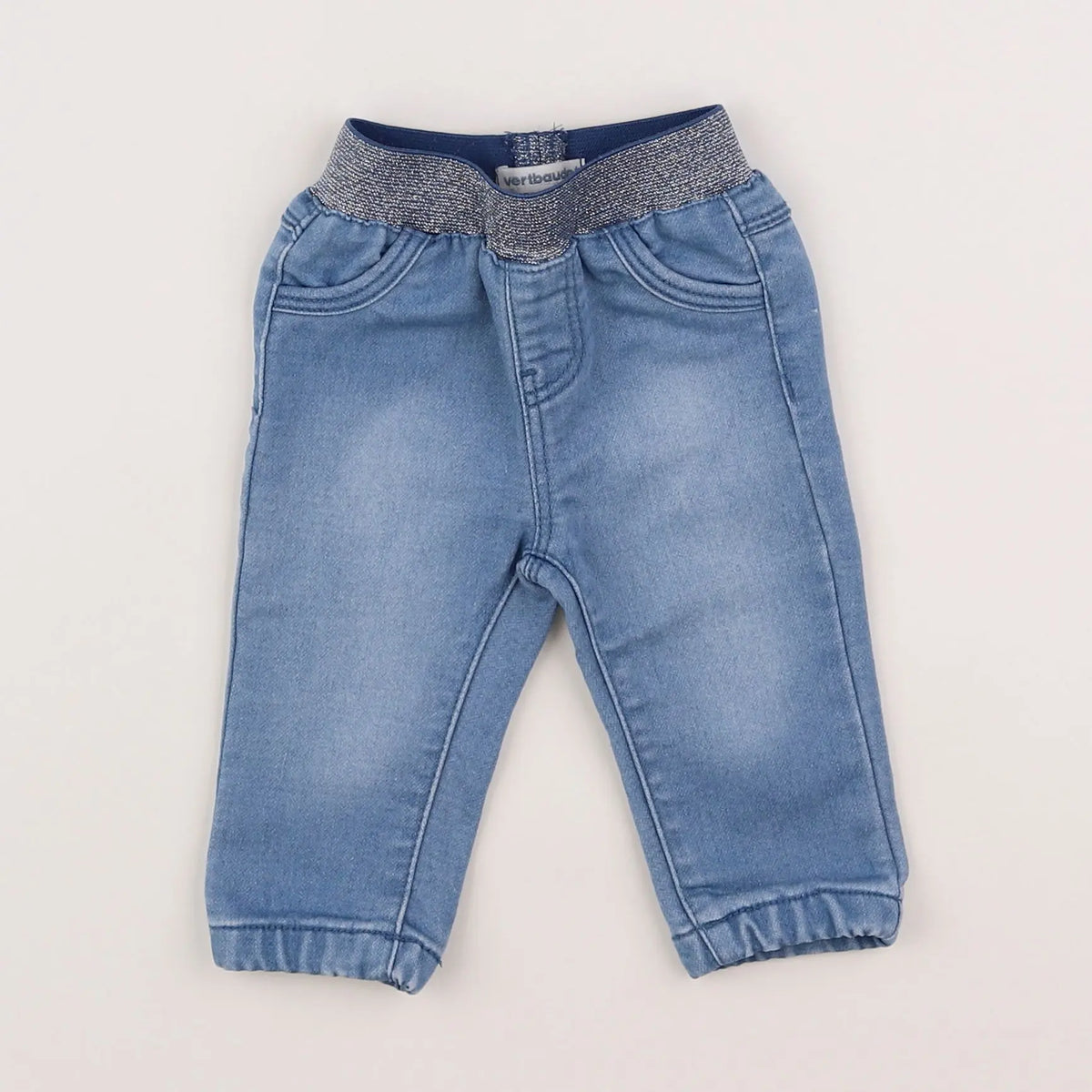 Vertbaudet - jegging bleu - 6 mois