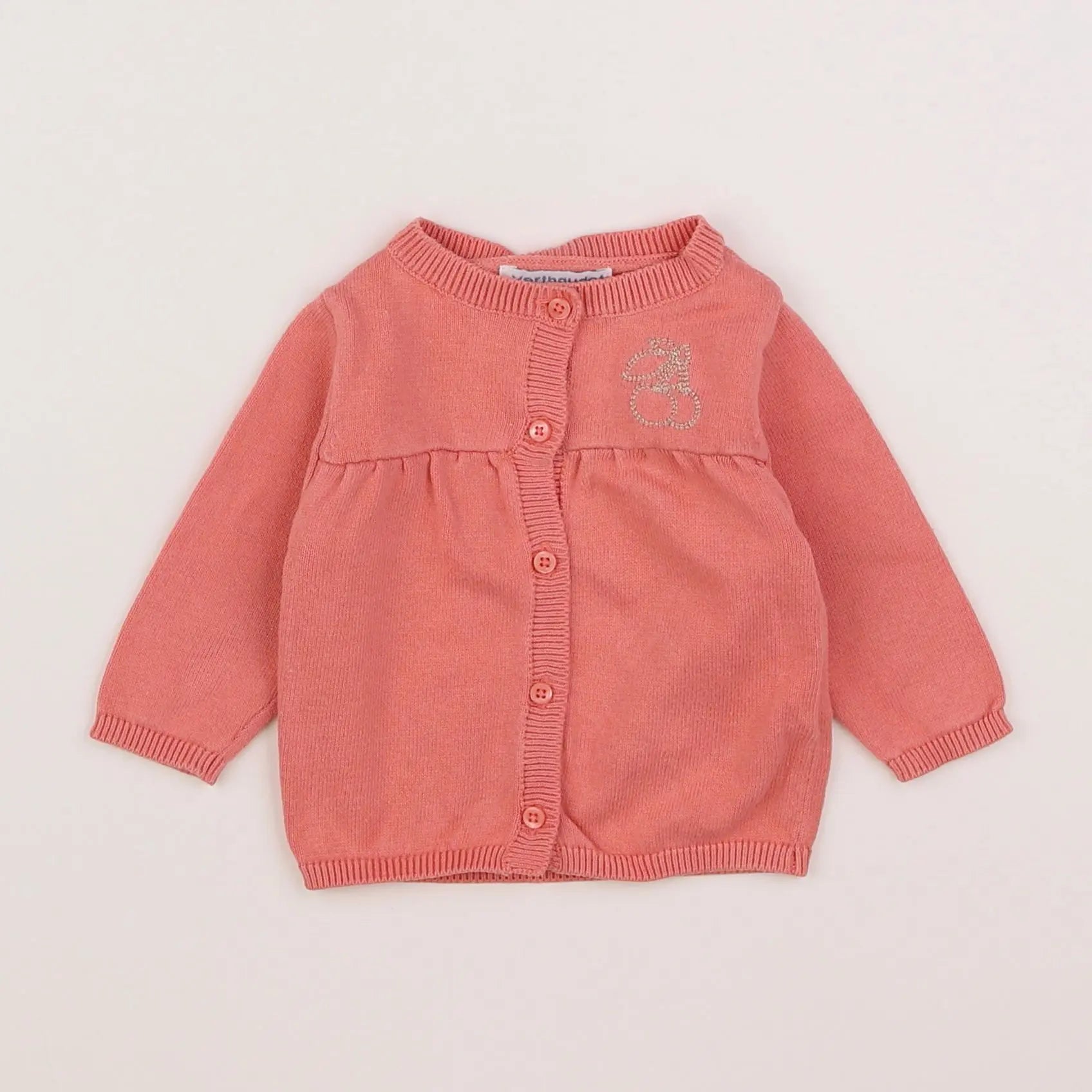 Vertbaudet - gilet rose - 3 mois