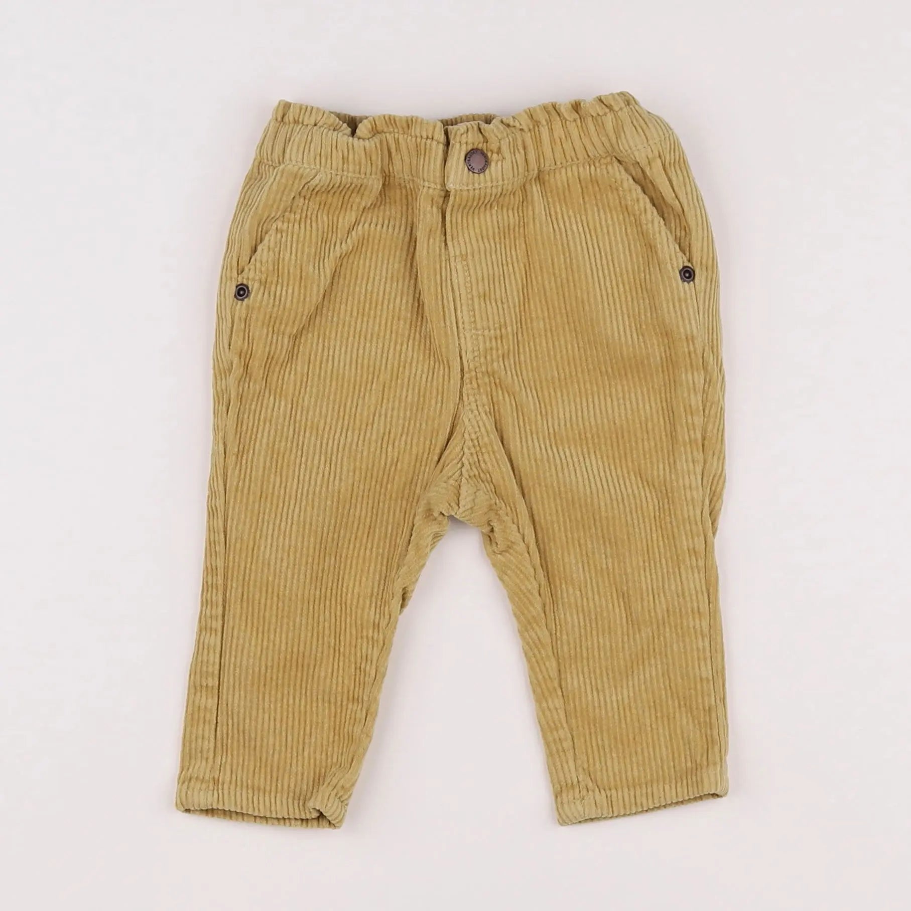 Vertbaudet - pantalon jaune - 6 mois