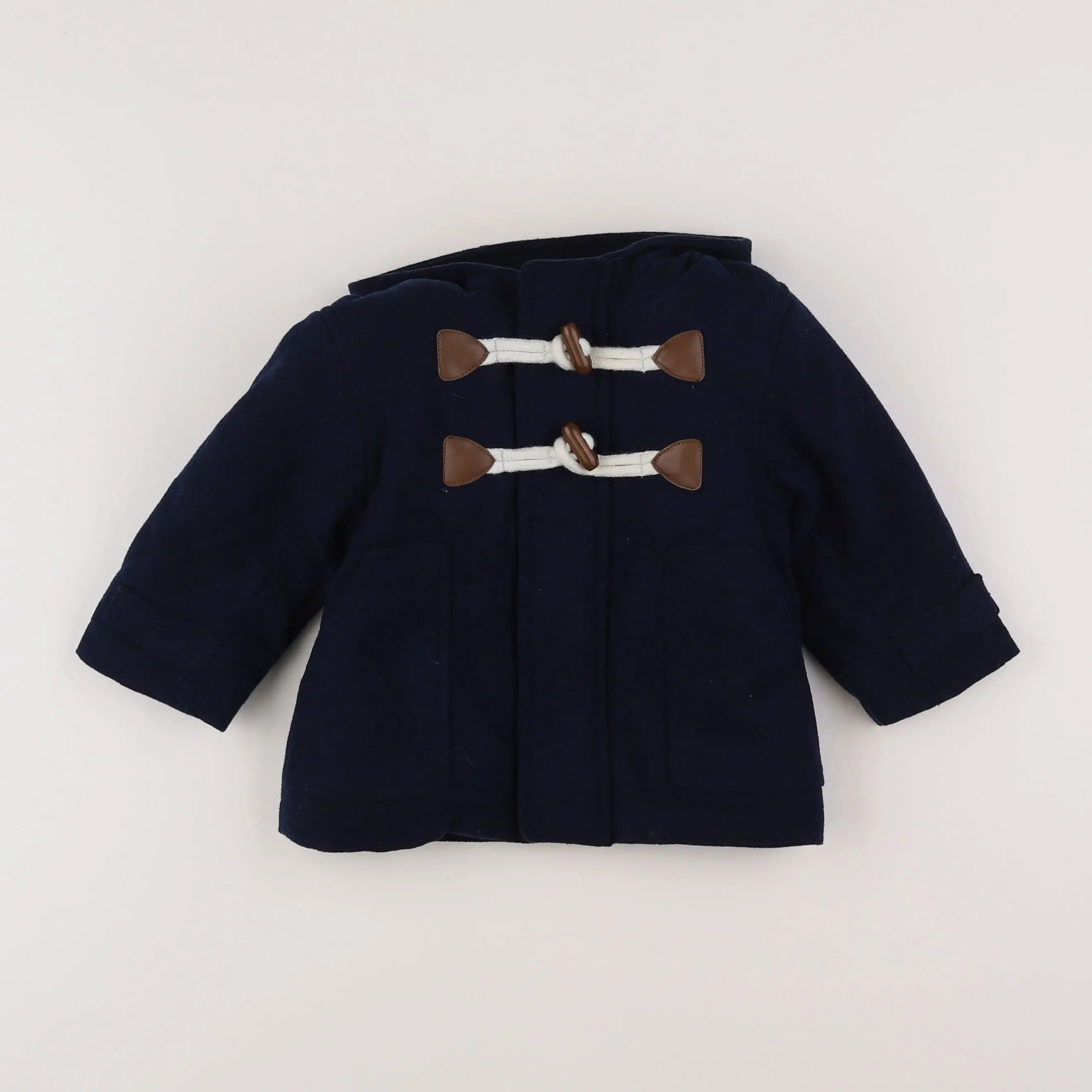 Vertbaudet - manteau bleu - 12 mois