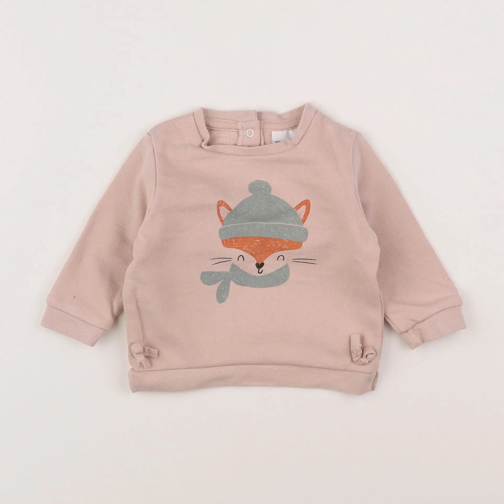 Vertbaudet - sweat rose - 6 mois