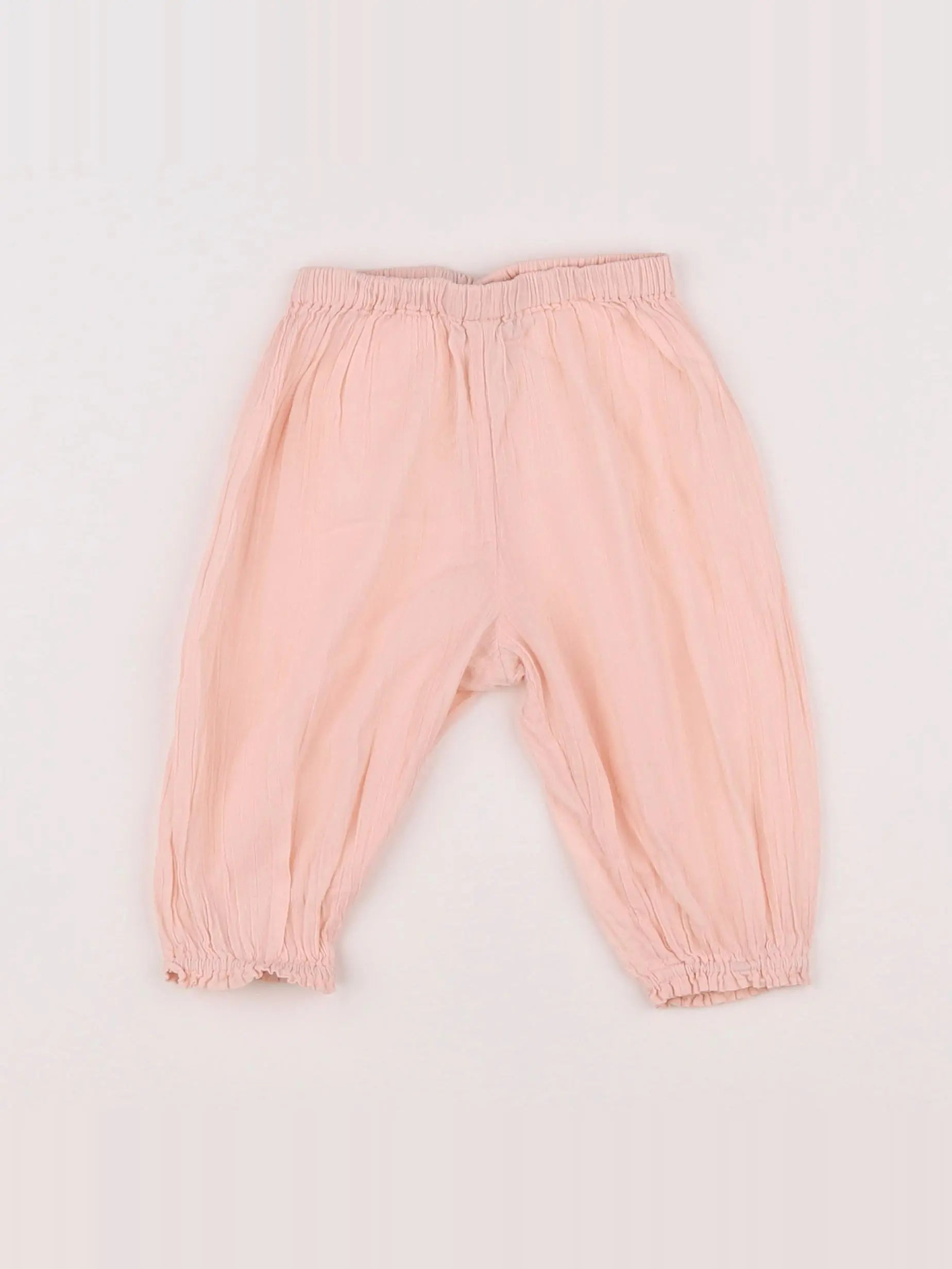 Bonton - pantalon rose - 12 mois