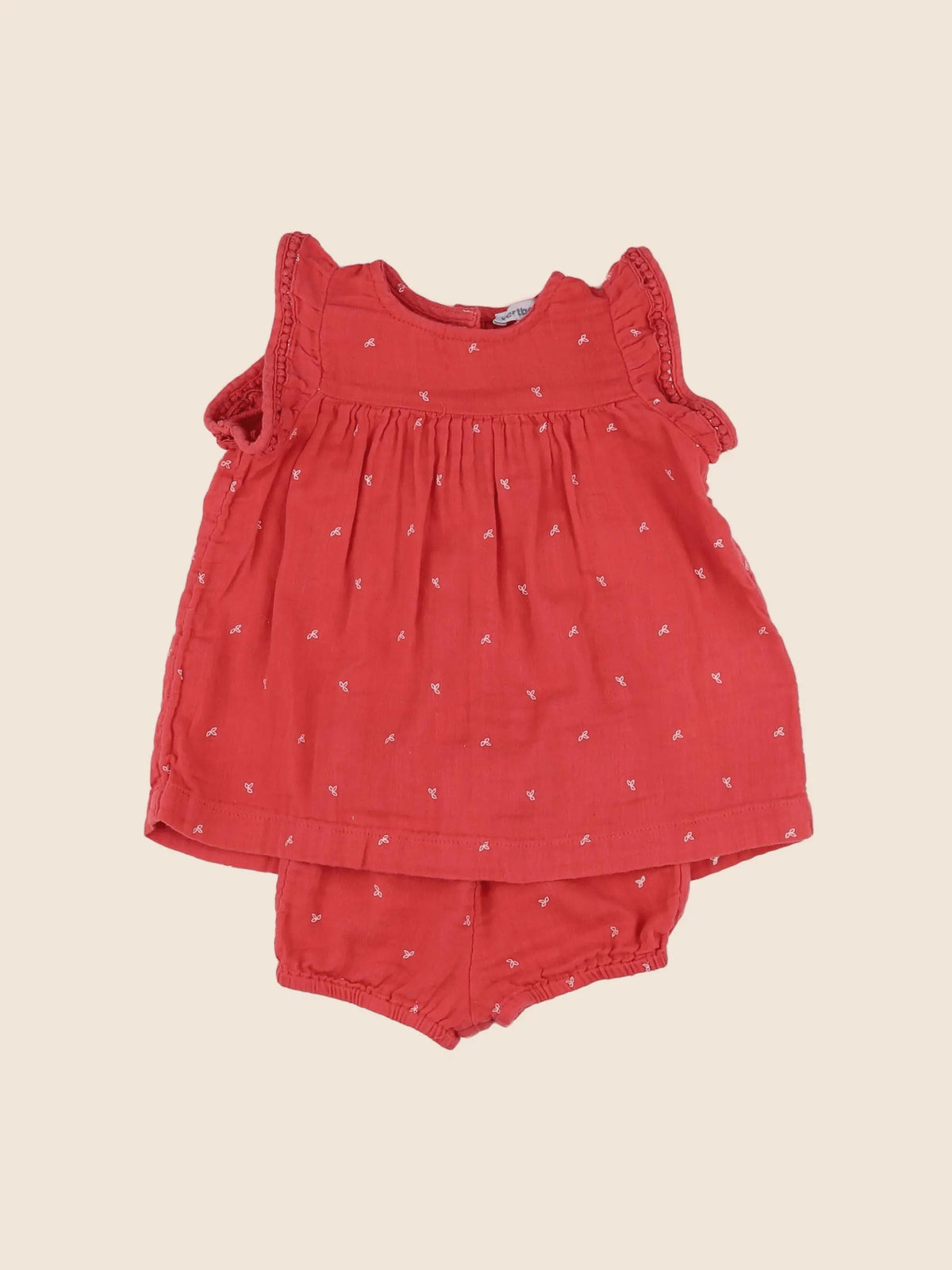 Vertbaudet - robe rouge - 6 mois