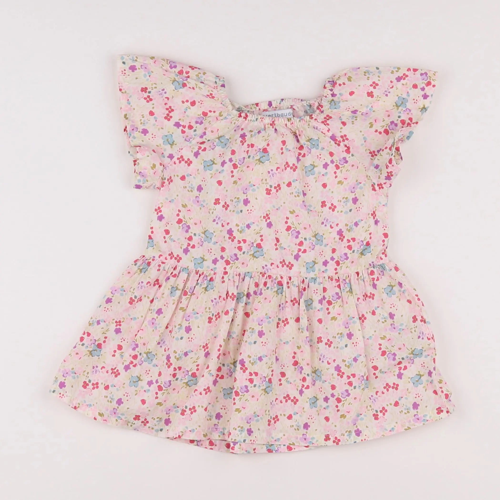 Vertbaudet - robe multicolore - 9 mois