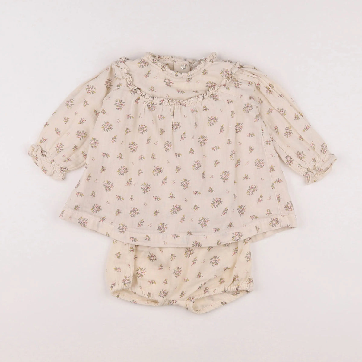 Vertbaudet - robe beige - 9 mois