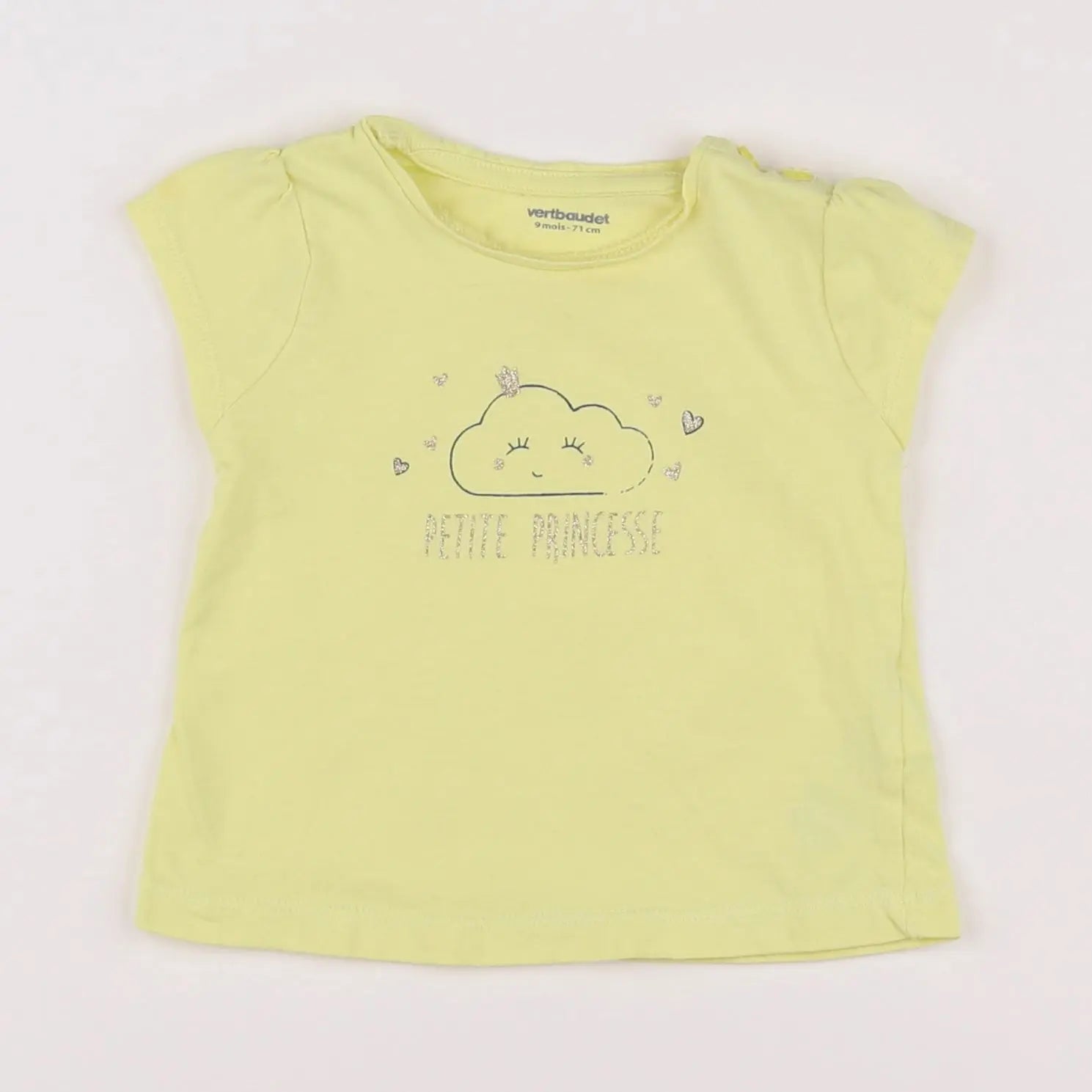 Vertbaudet - tee-shirt jaune - 9 mois