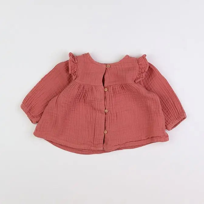 Vertbaudet - blouse rose - 3 mois