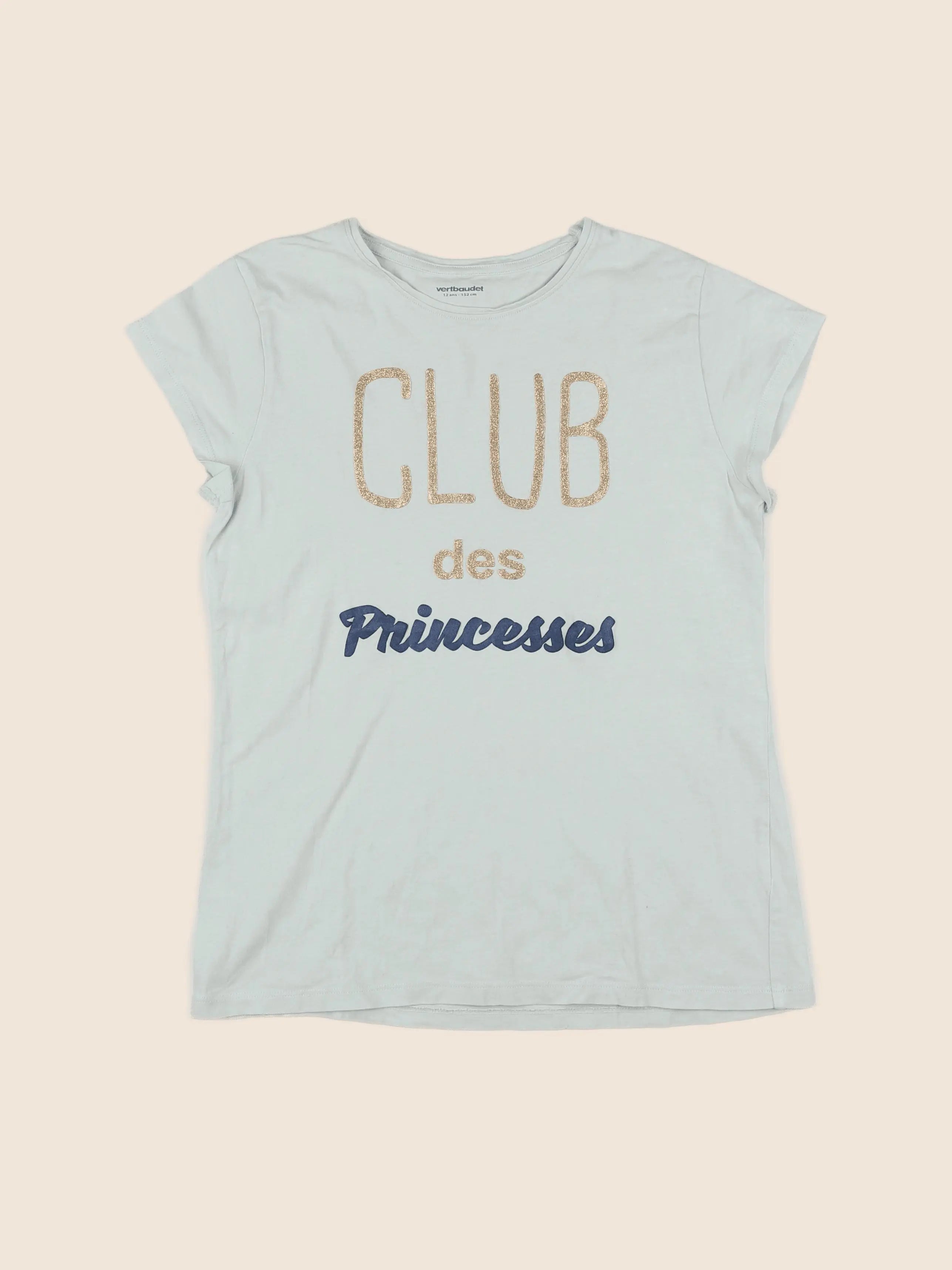 Vertbaudet - tee-shirt vert, or - 12 ans