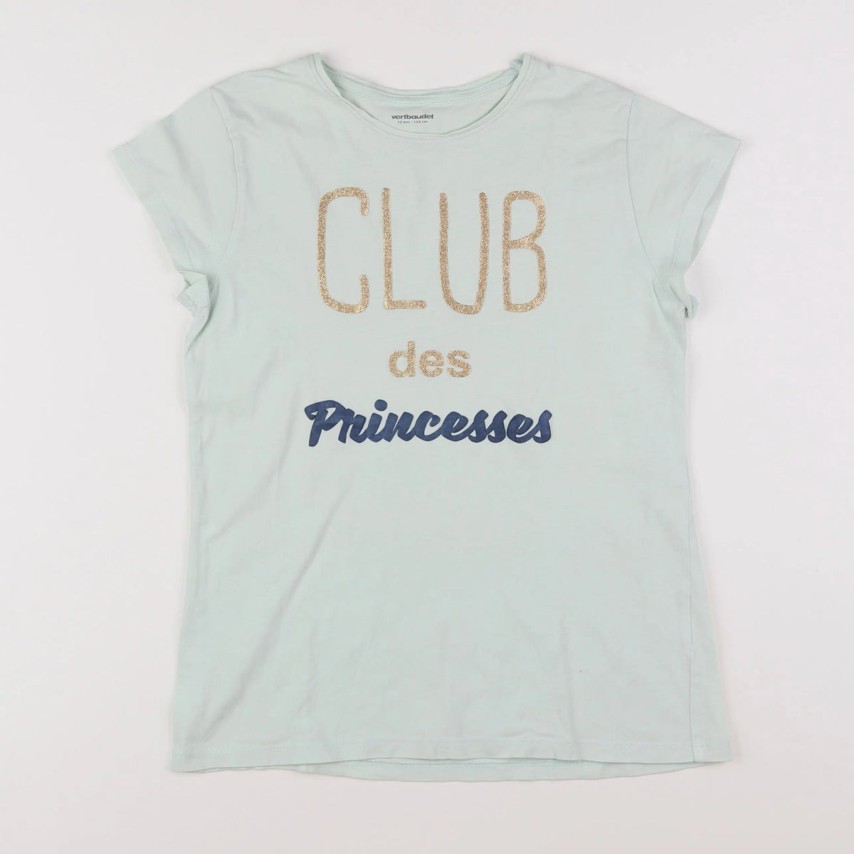 Vertbaudet - tee-shirt vert, or - 12 ans