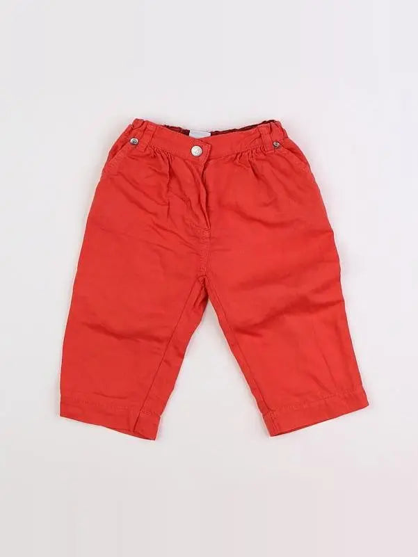 Petit Bateau - pantalon rouge - 6 mois