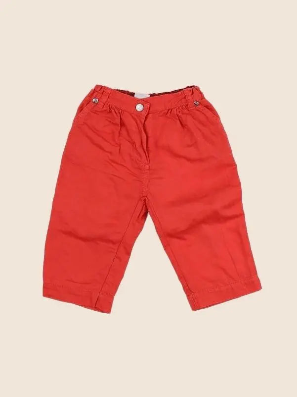 Petit Bateau - pantalon rouge - 6 mois