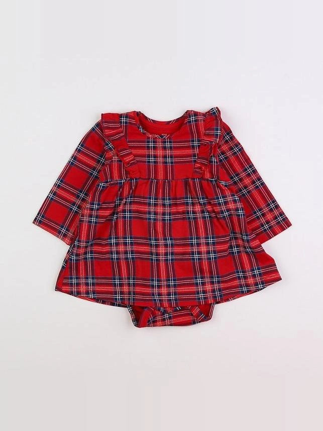 H&M - body robe rouge - 3 mois