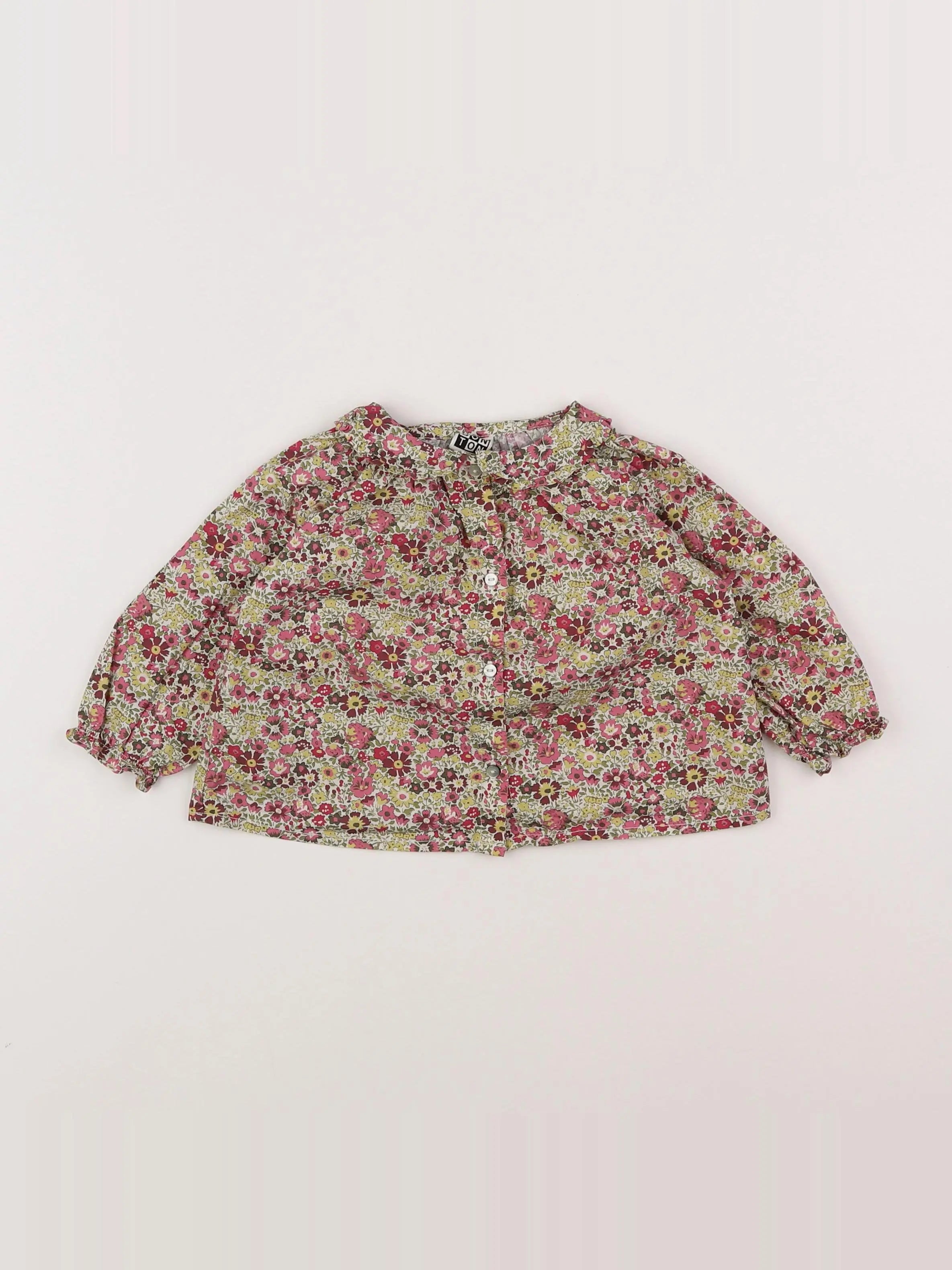 Bonton - blouse multicolore - 12 mois