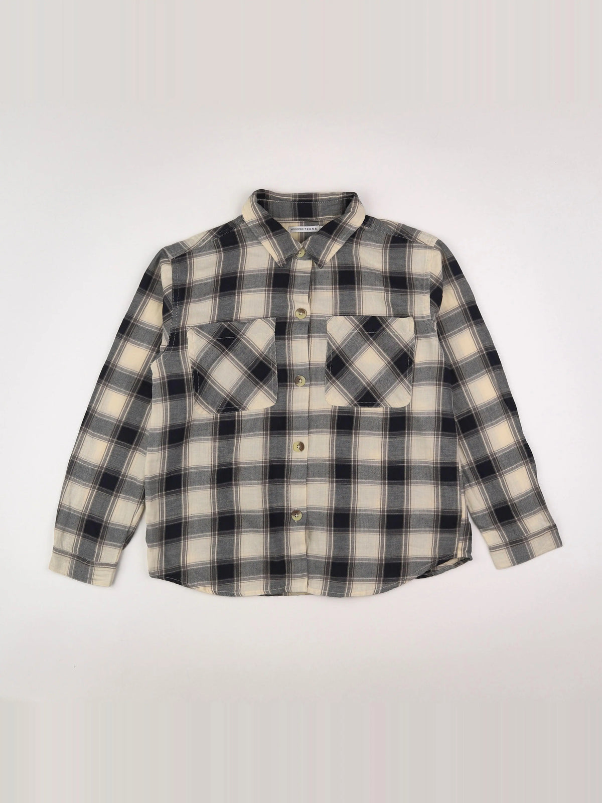 Monoprix - chemise beige - 12 ans