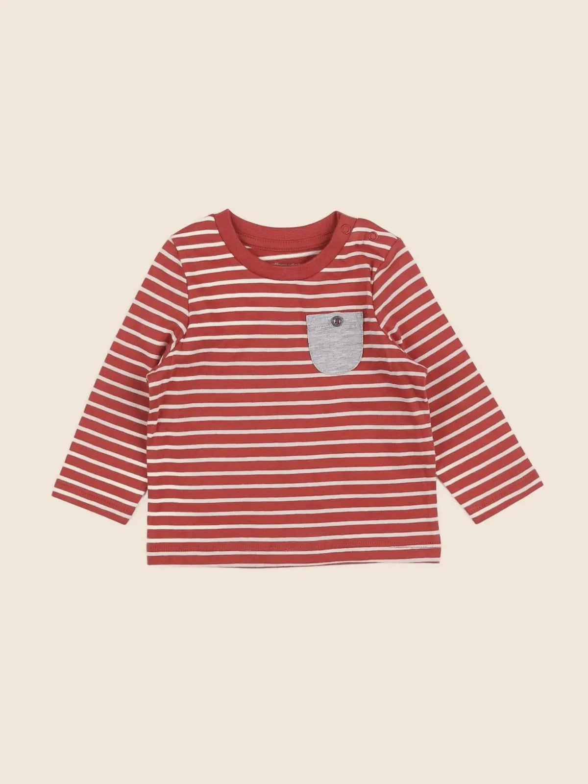 Vertbaudet - tee-shirt rouge - 6 mois