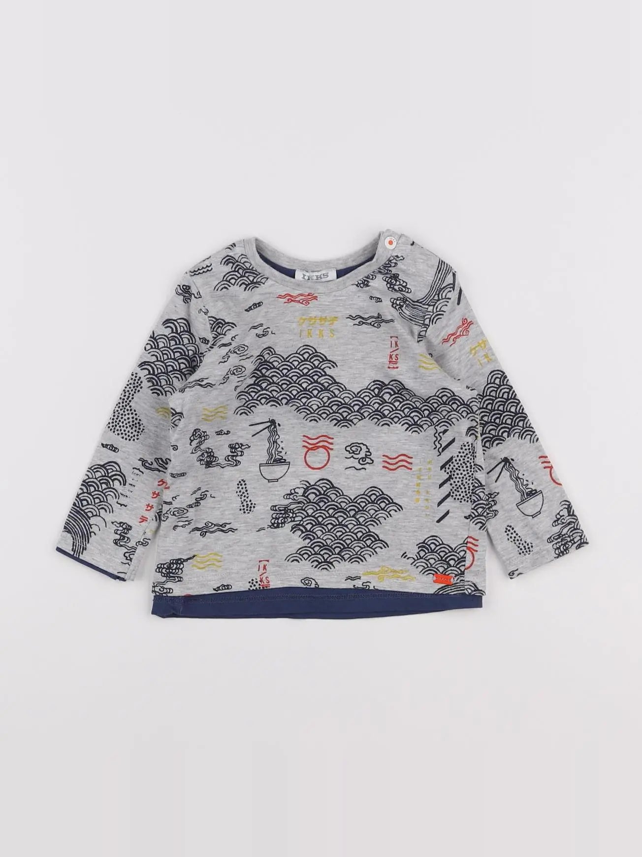 IKKS - tee-shirt gris - 6 mois