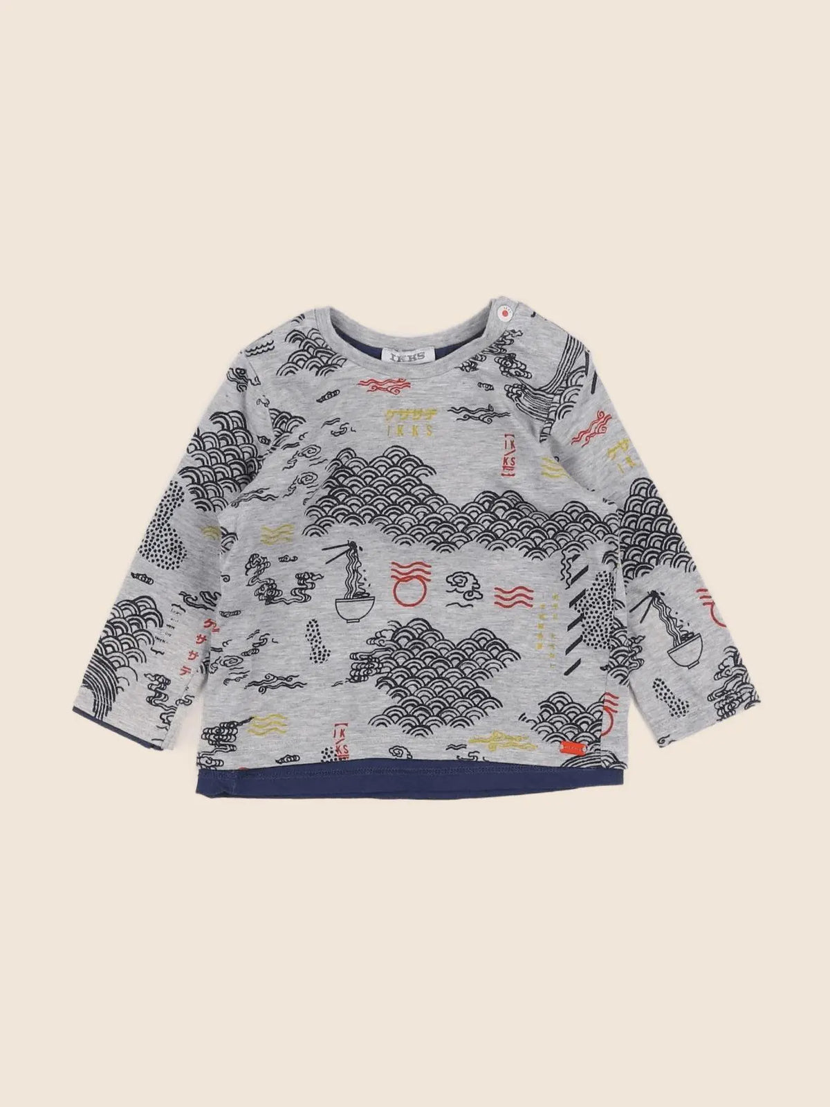 IKKS - tee-shirt gris - 6 mois