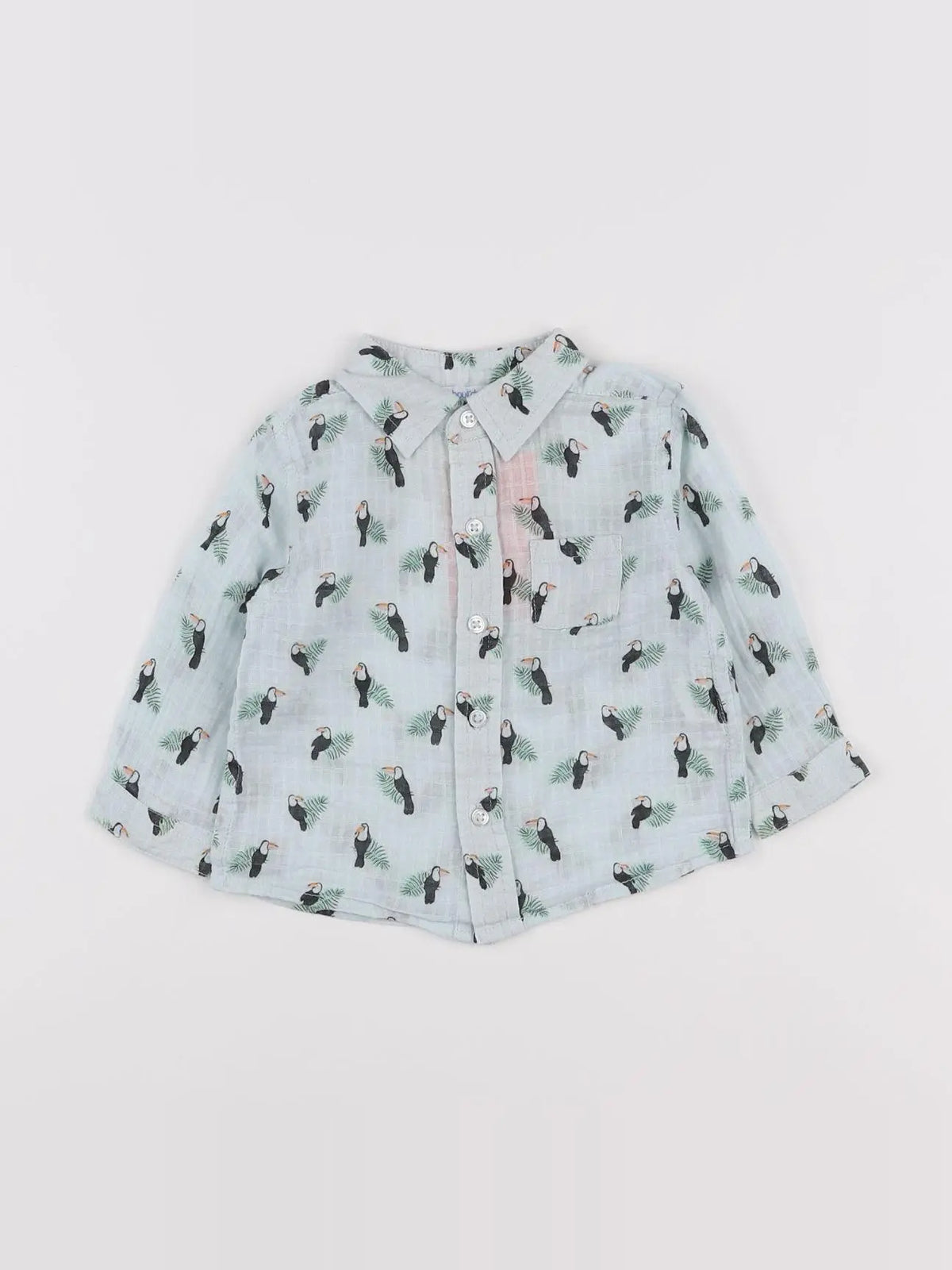 Boutchou - chemise vert - 6 mois