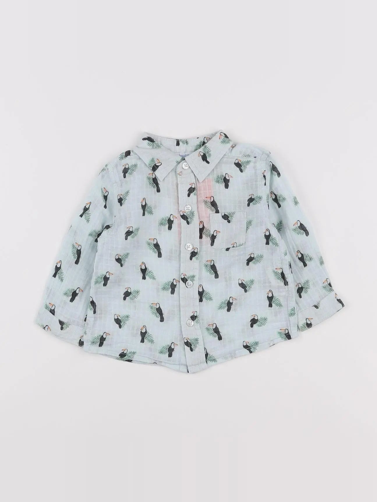 Boutchou - chemise vert - 6 mois