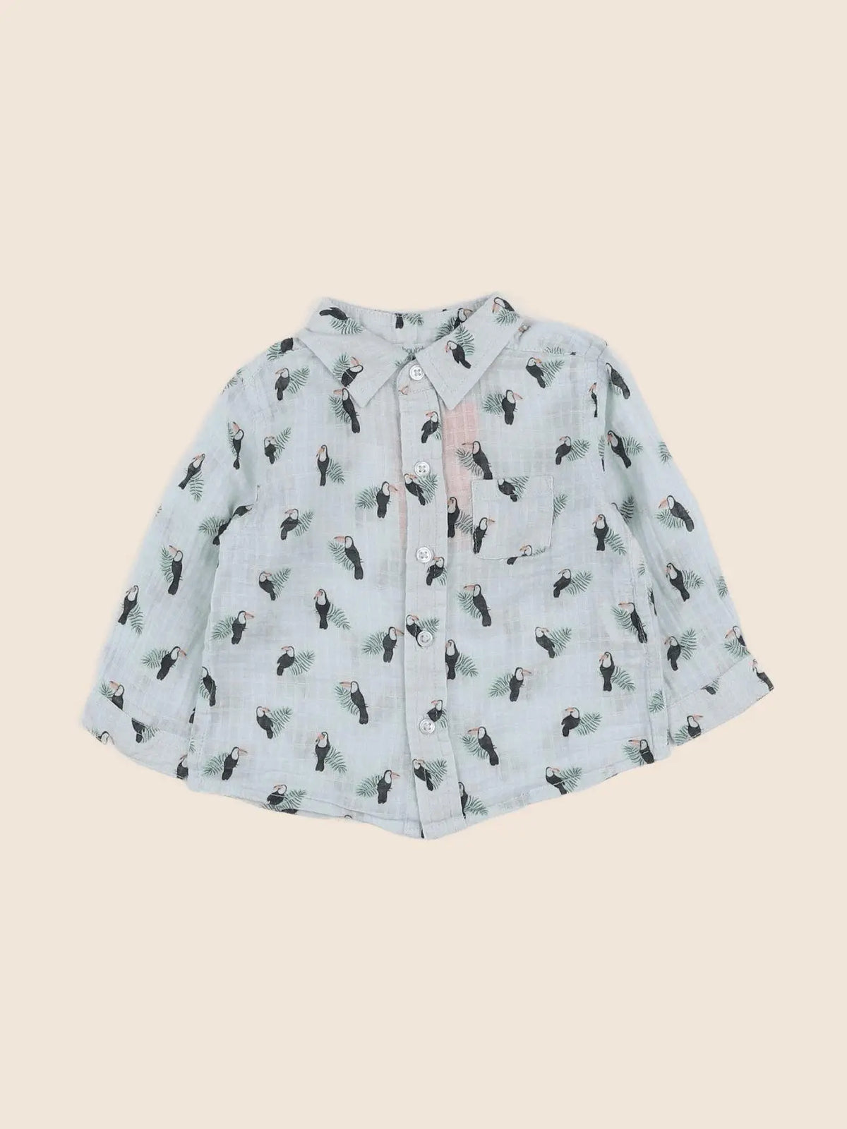 Boutchou - chemise vert - 6 mois