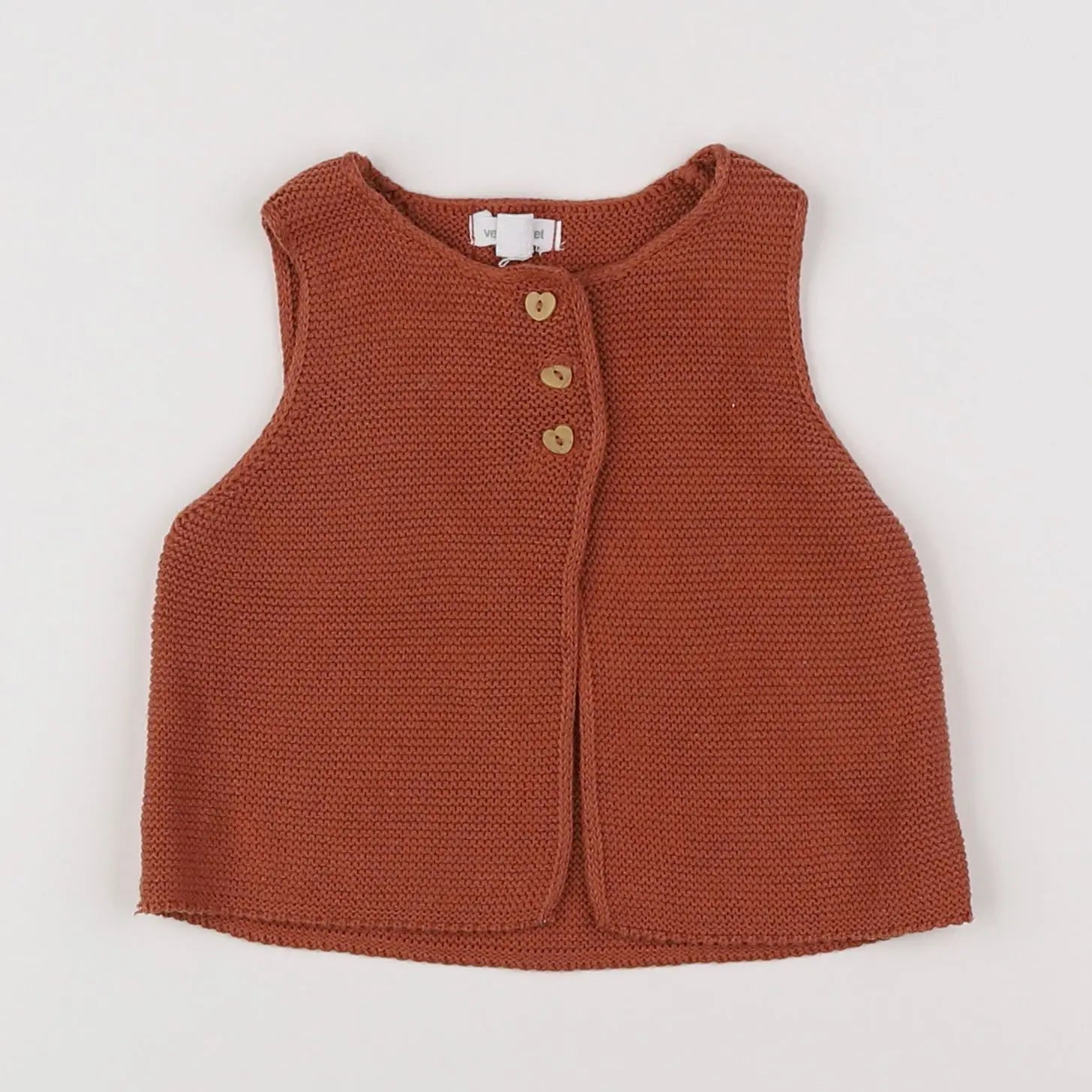 Vertbaudet - gilet marron - 6 mois