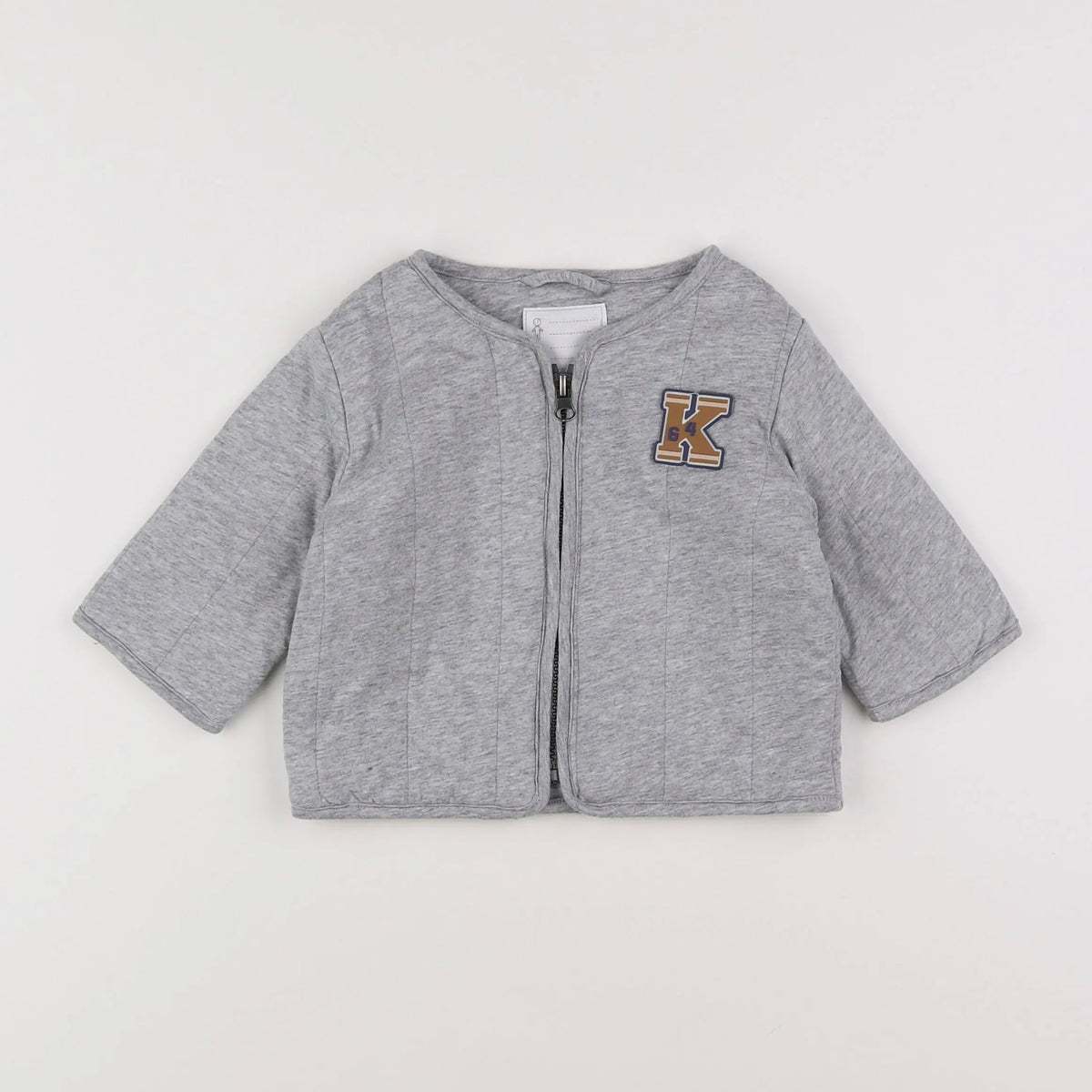 Vertbaudet - veste gris - 9 mois