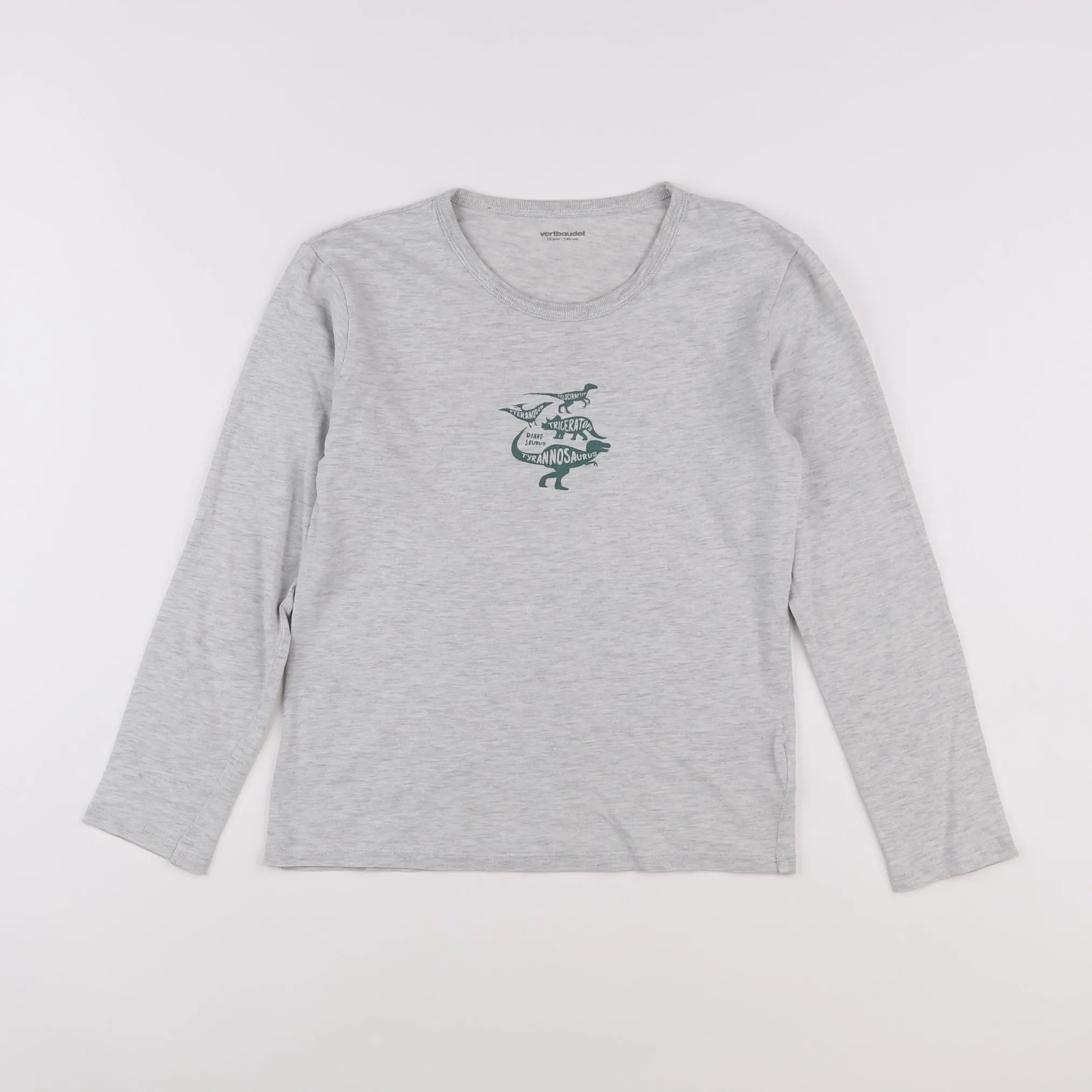 Vertbaudet - tee-shirt gris - 10 ans