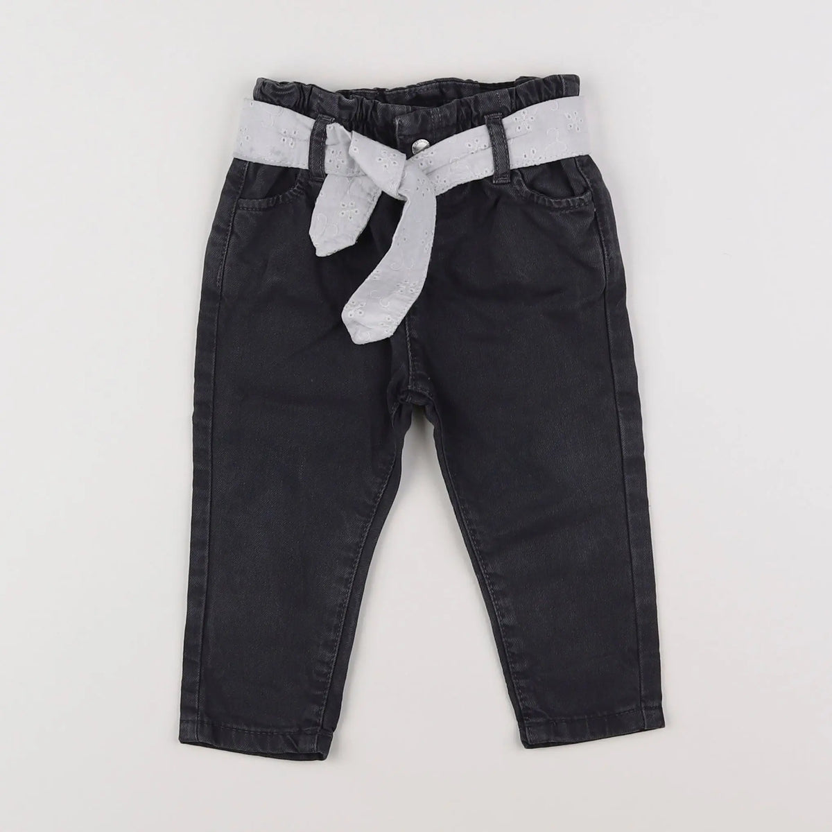 Vertbaudet - jean gris - 9 mois
