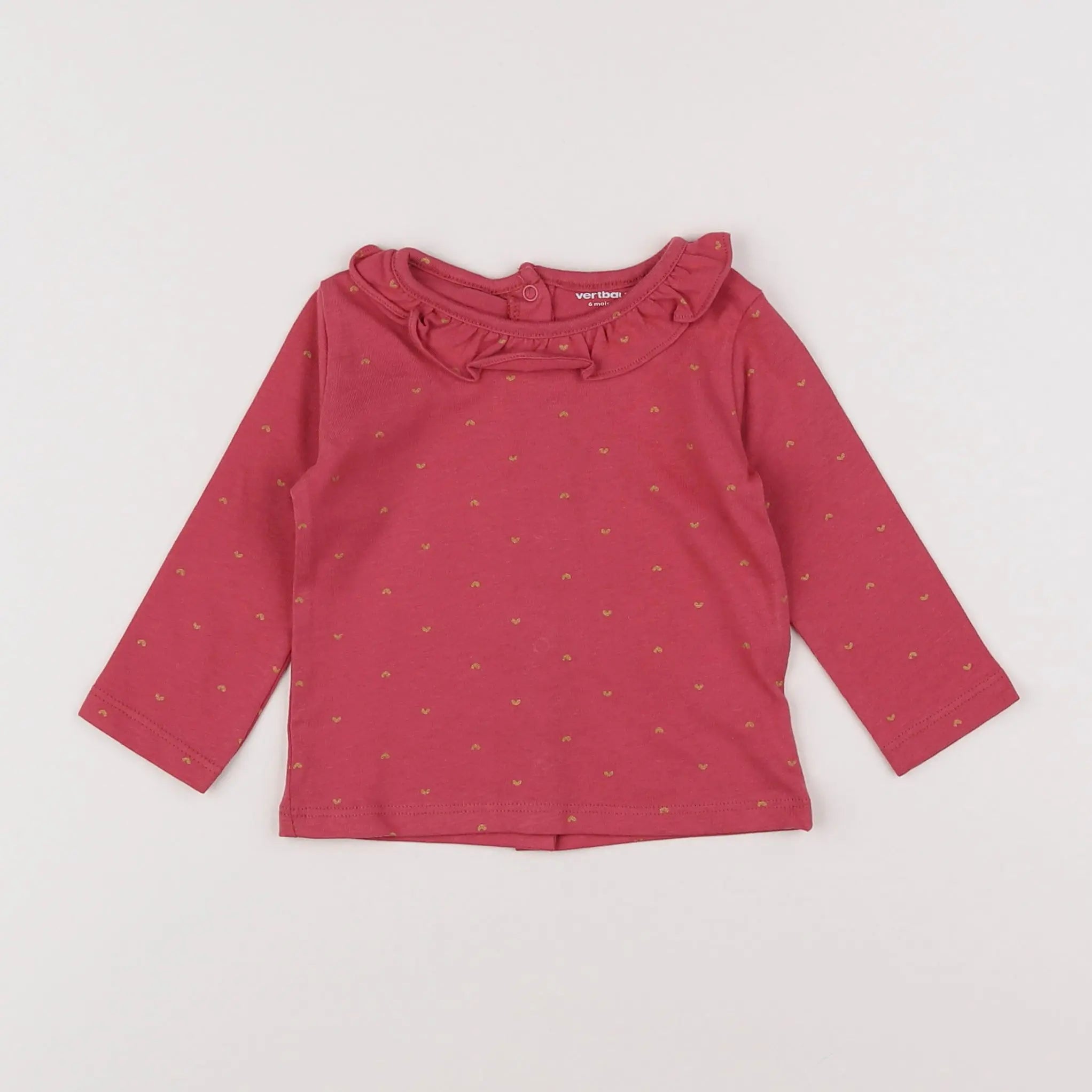 Vertbaudet - tee-shirt rose - 6 mois