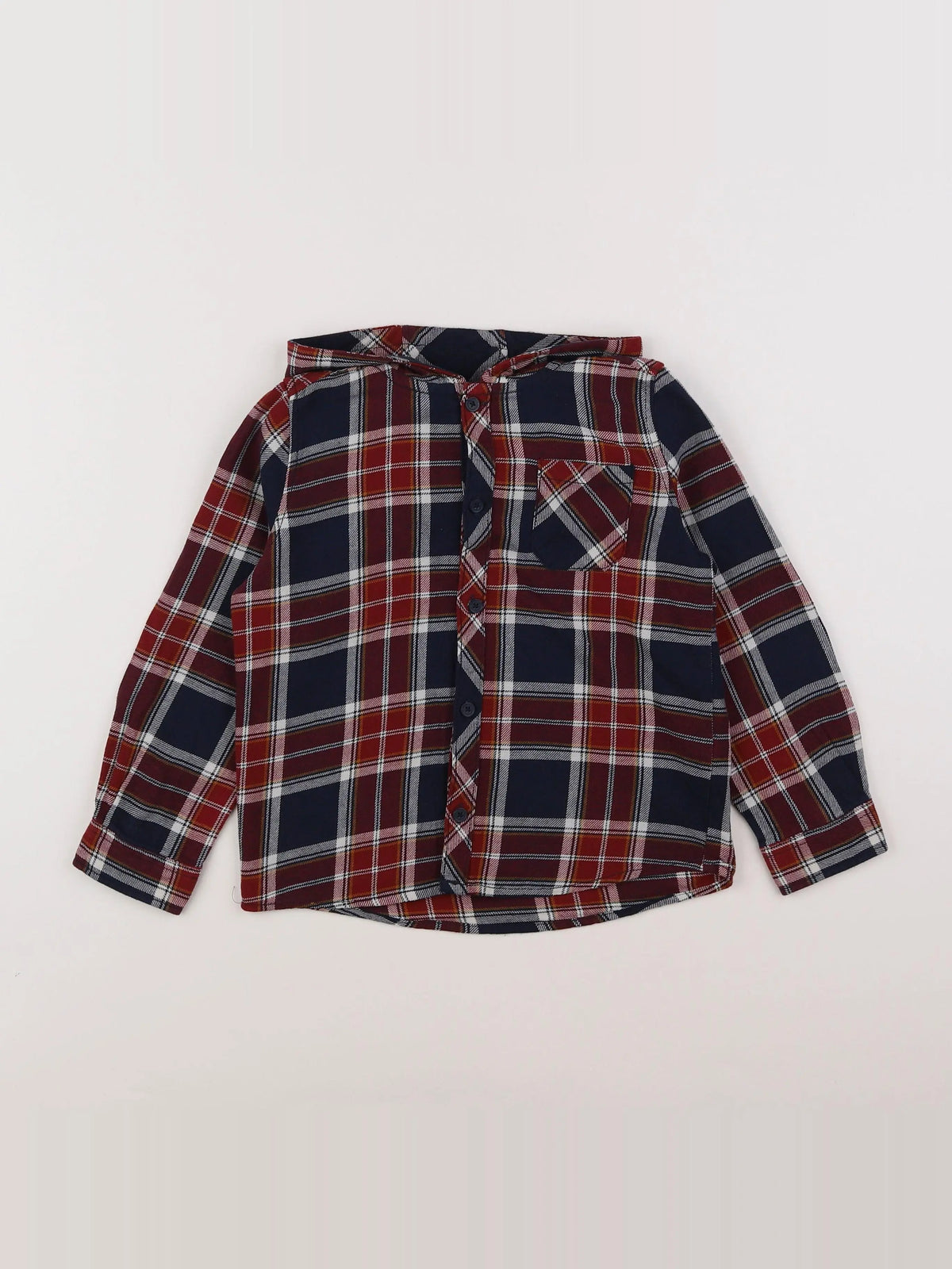 Tape à l'oeil - chemise bleu, rouge - 4 ans