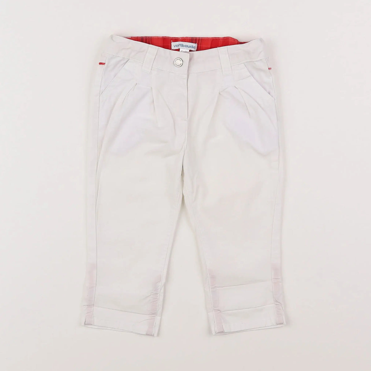 Vertbaudet - pantalon blanc - 6 mois