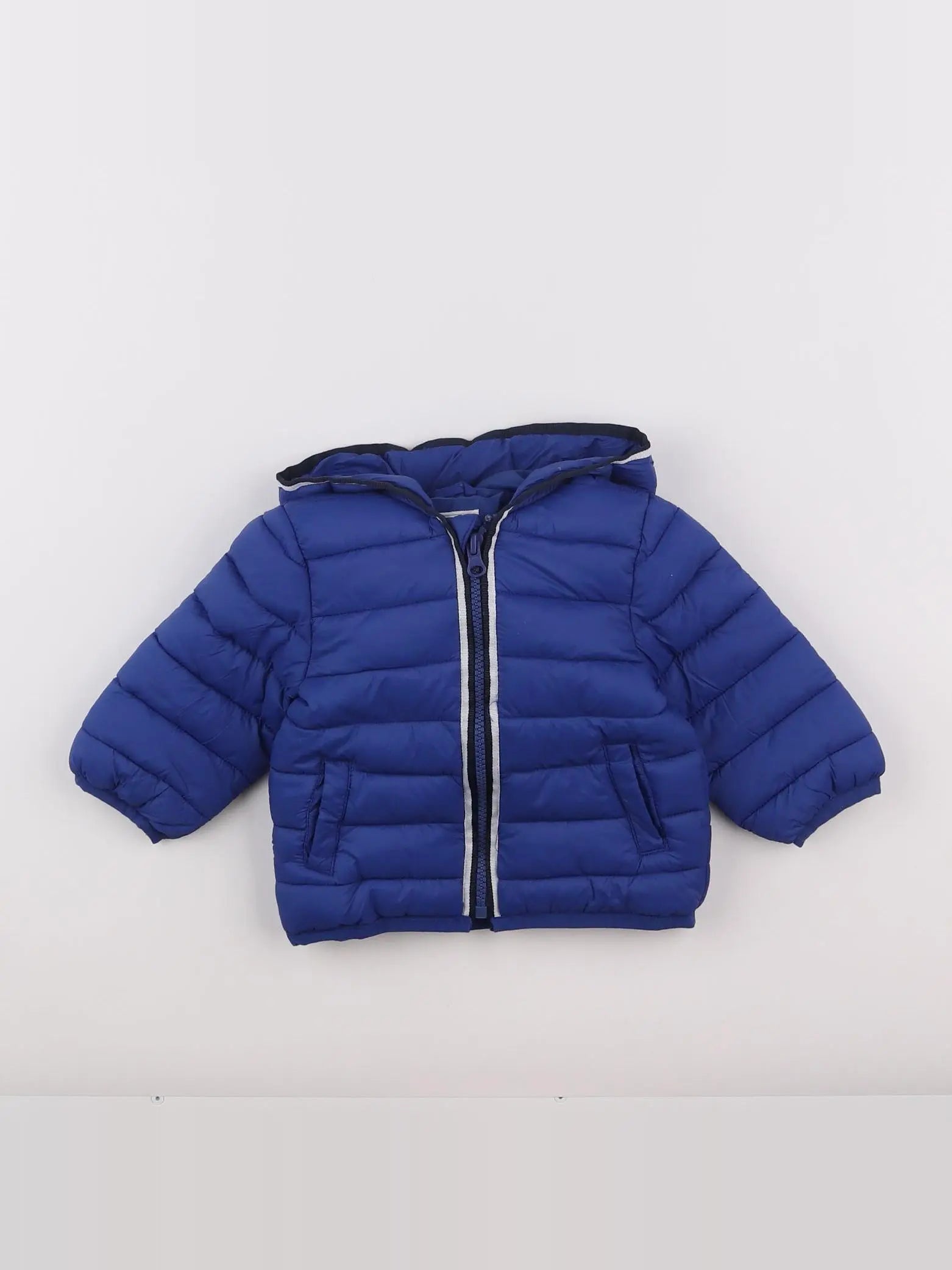 Vertbaudet - doudoune bleu - 9 mois