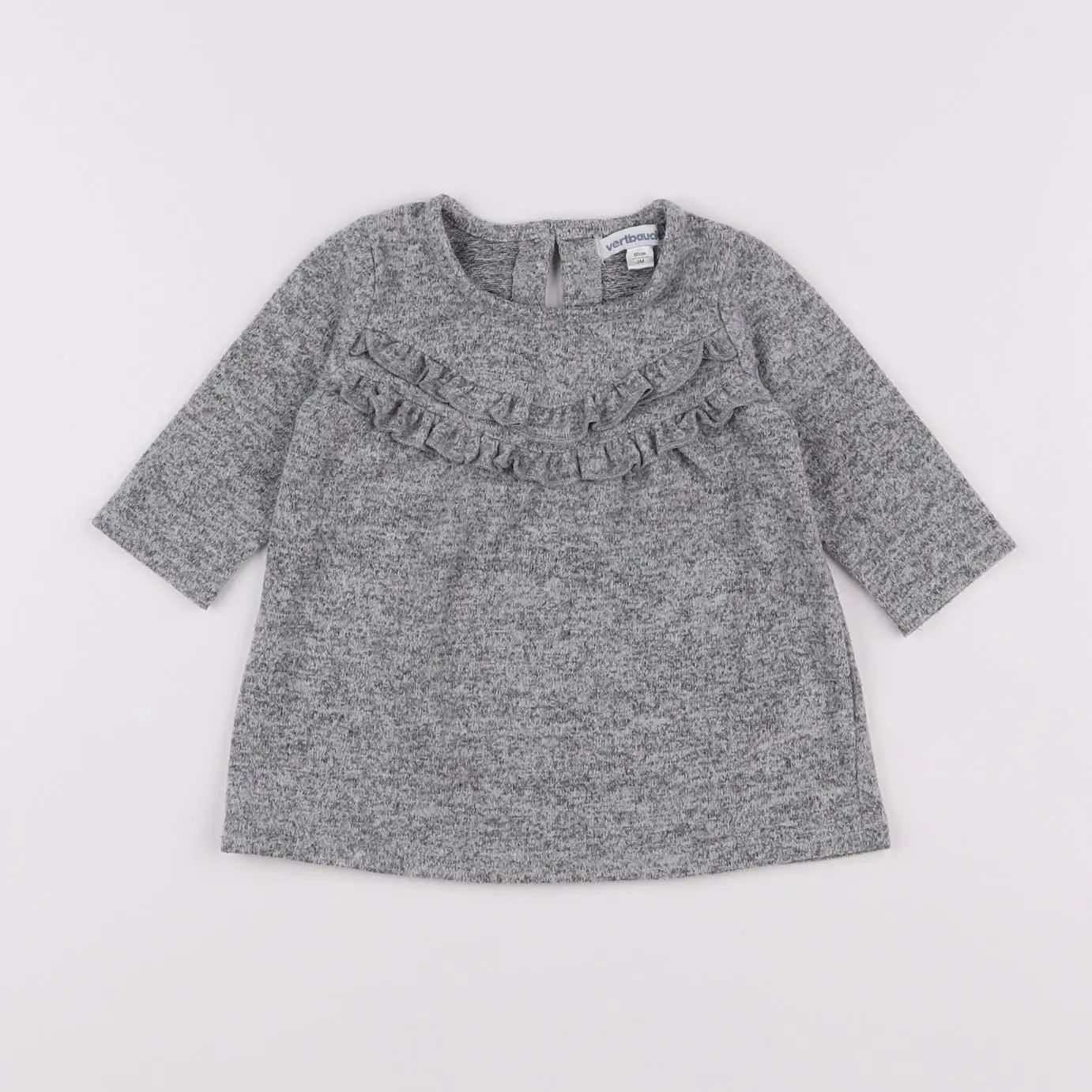 Vertbaudet - robe gris - 3 mois