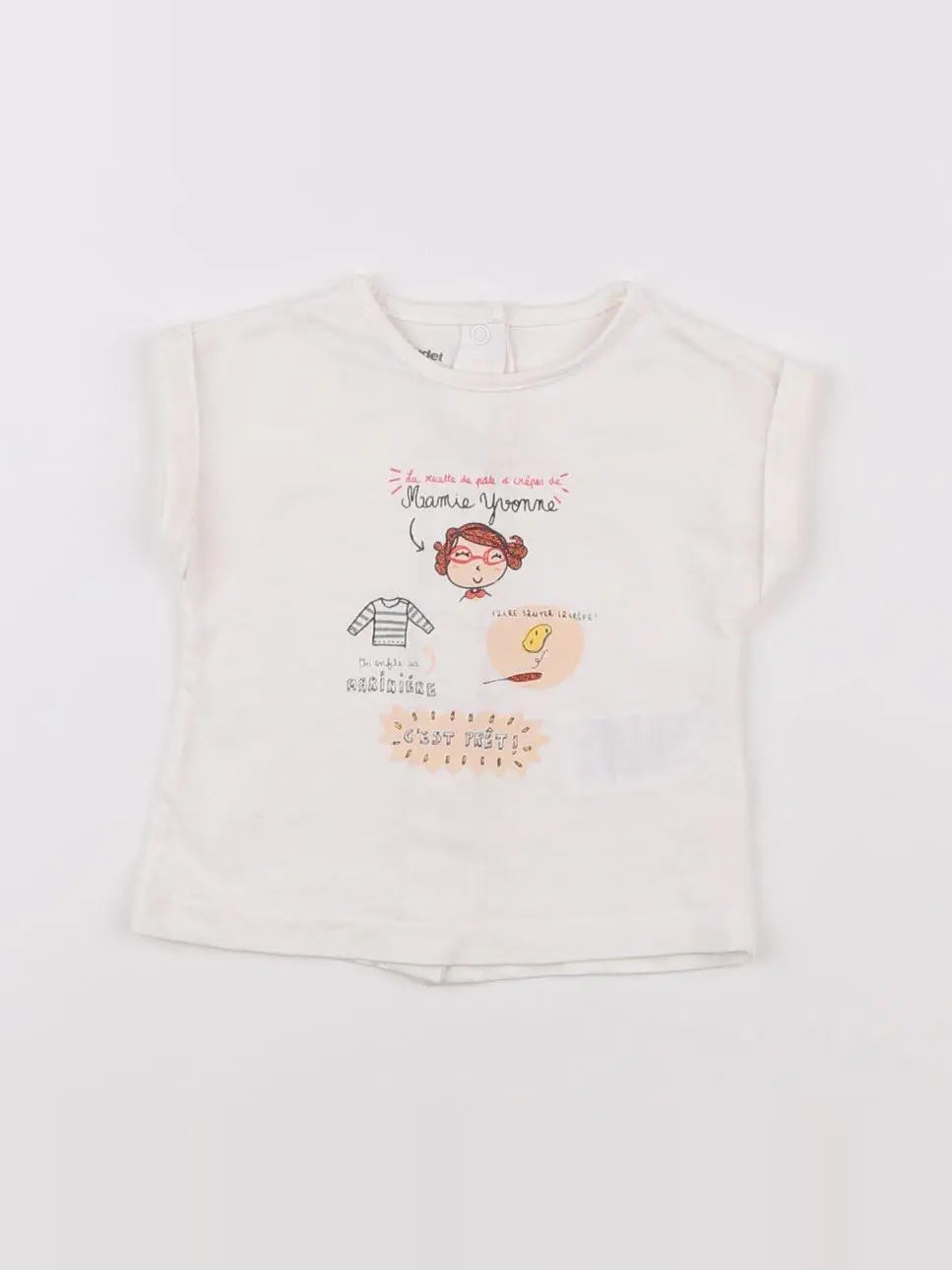 Vertbaudet - tee-shirt blanc - 3 mois